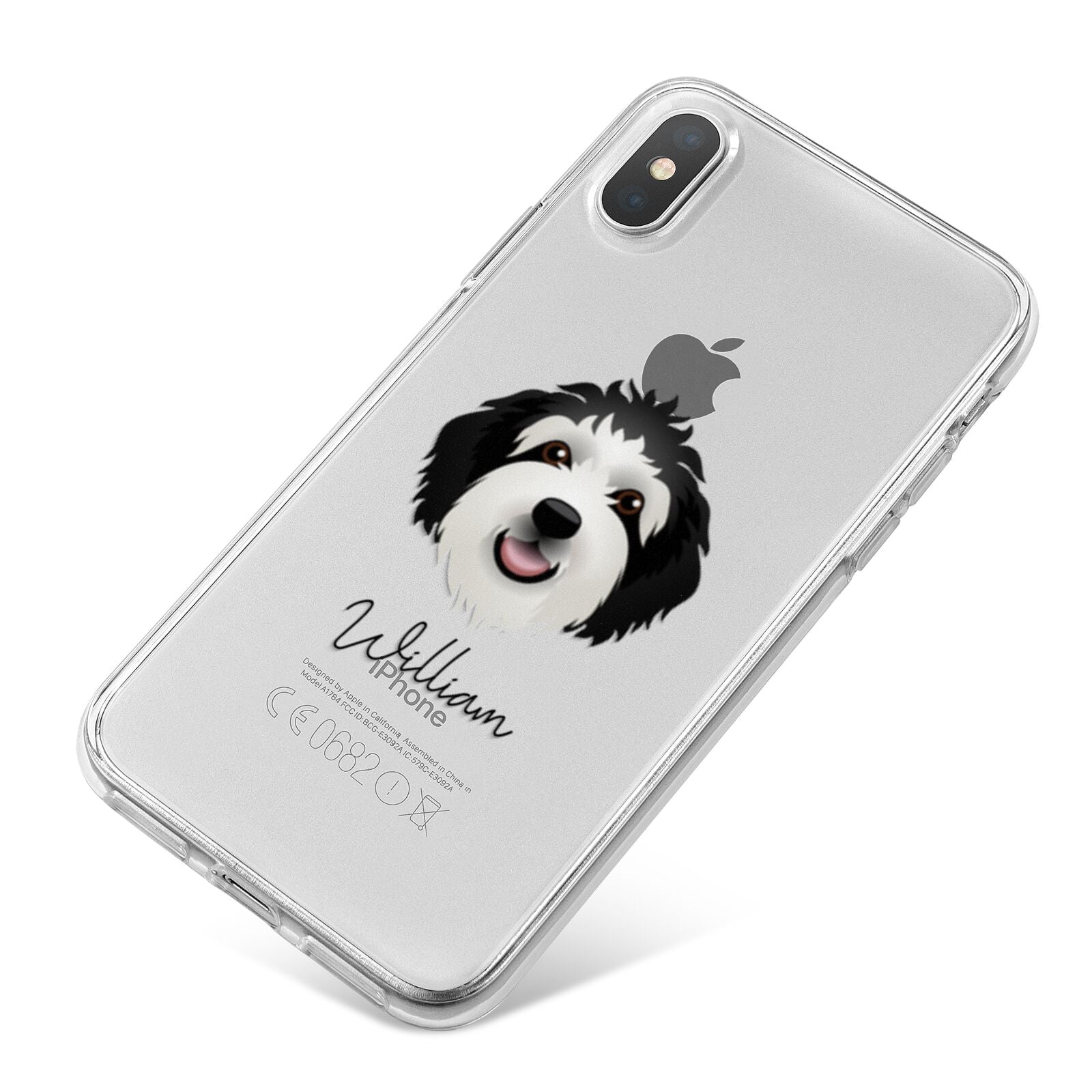 Sheepadoodle Personalised iPhone X Bumper Case on Silver iPhone