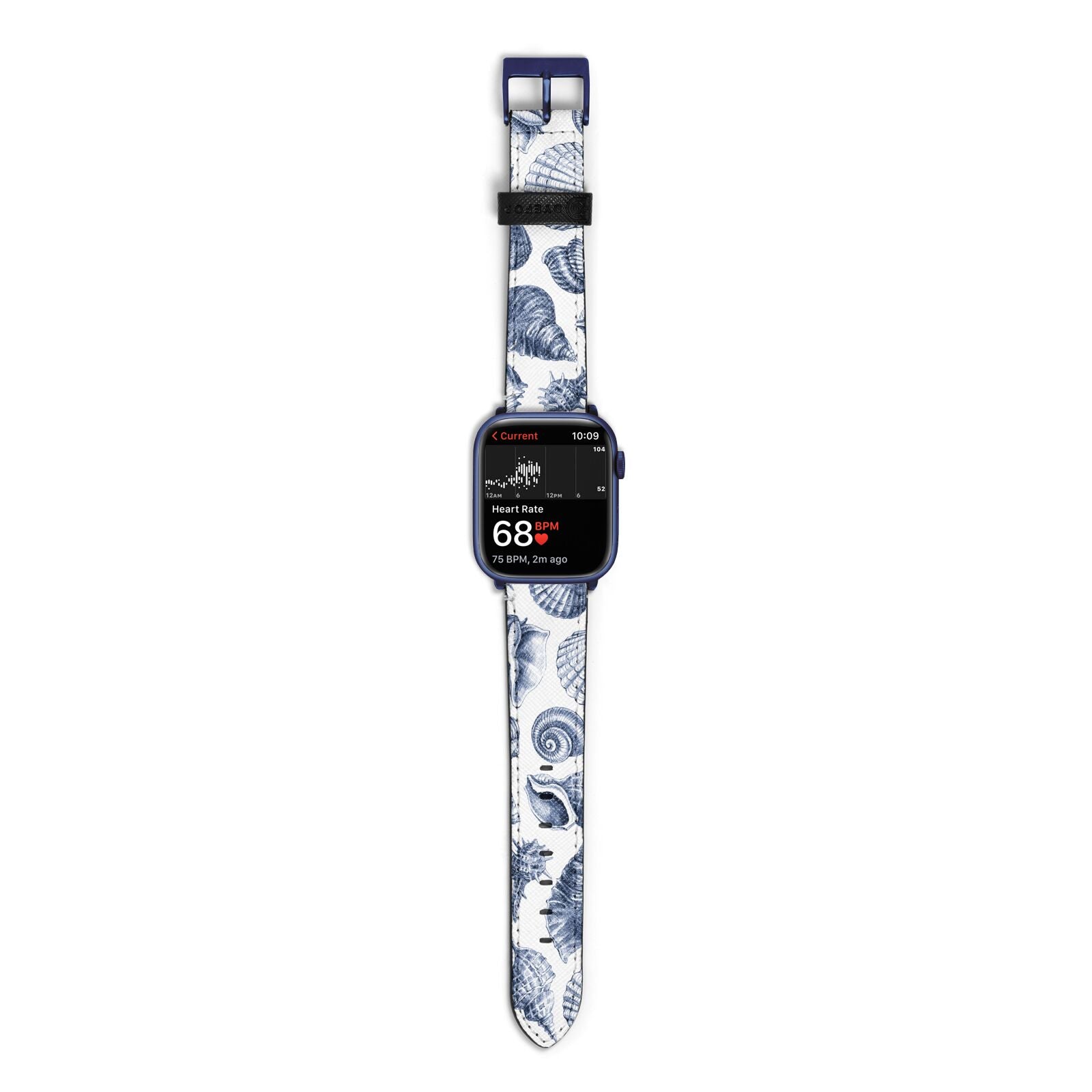 Shell Apple Watch Strap Size 38mm with Blue Hardware