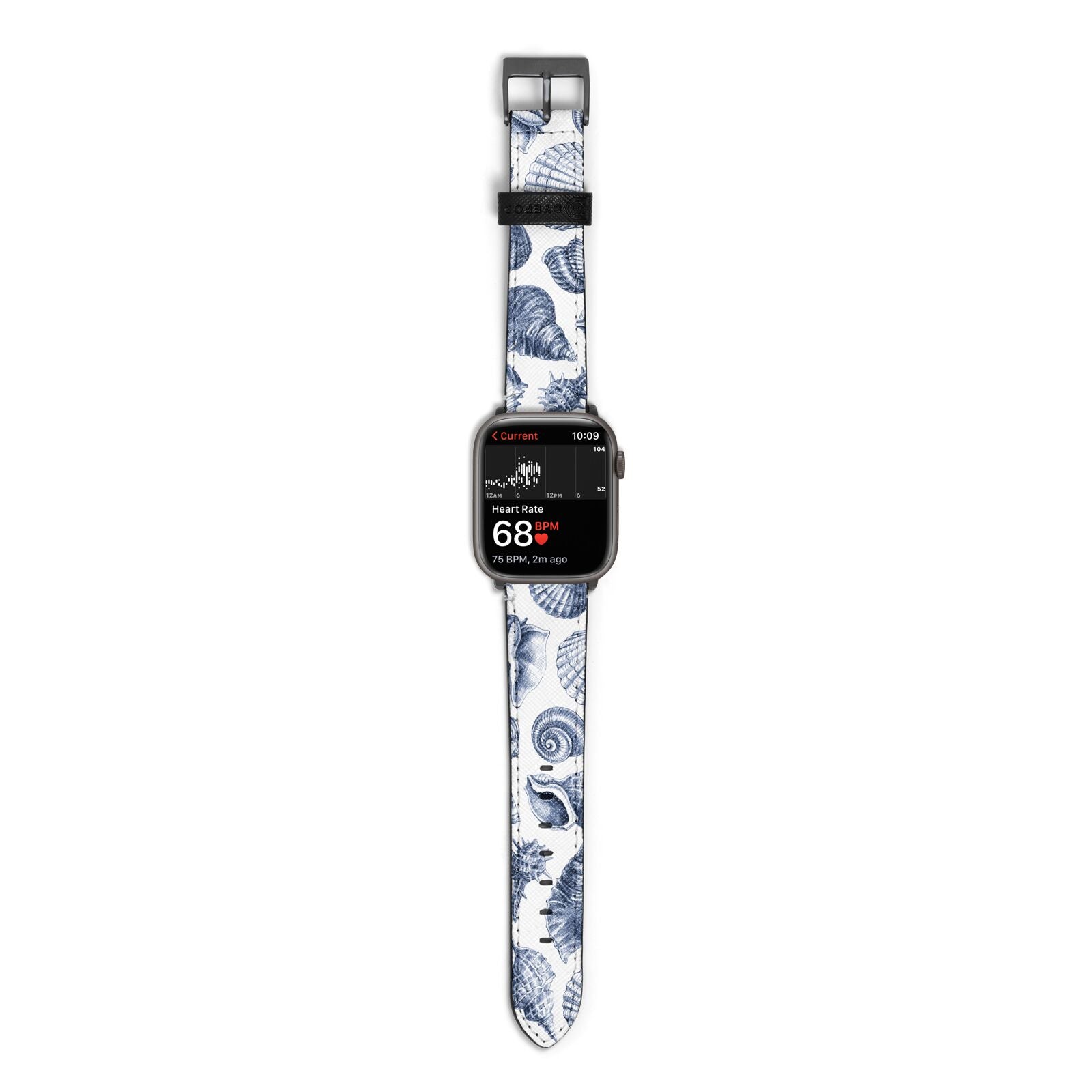 Shell Apple Watch Strap Size 38mm with Space Grey Hardware