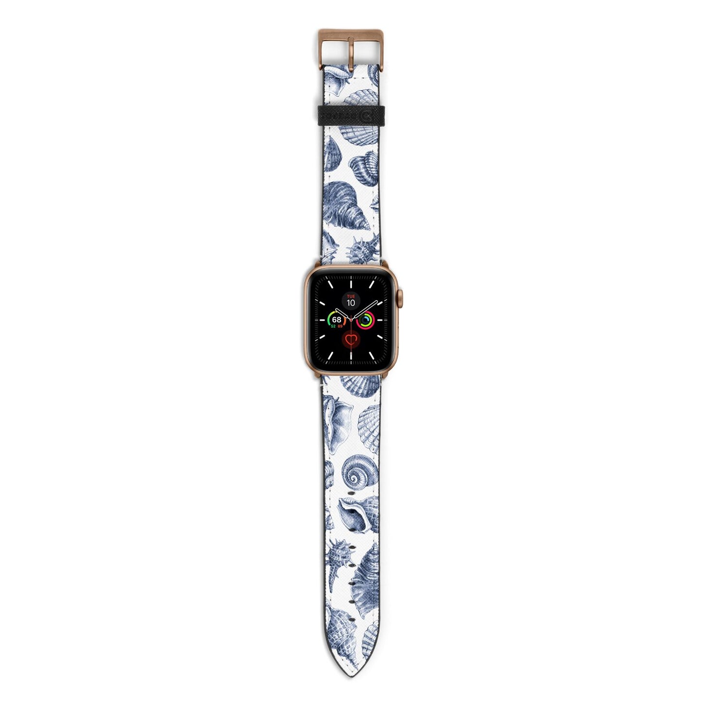 Shell Apple Watch Strap with Gold Hardware