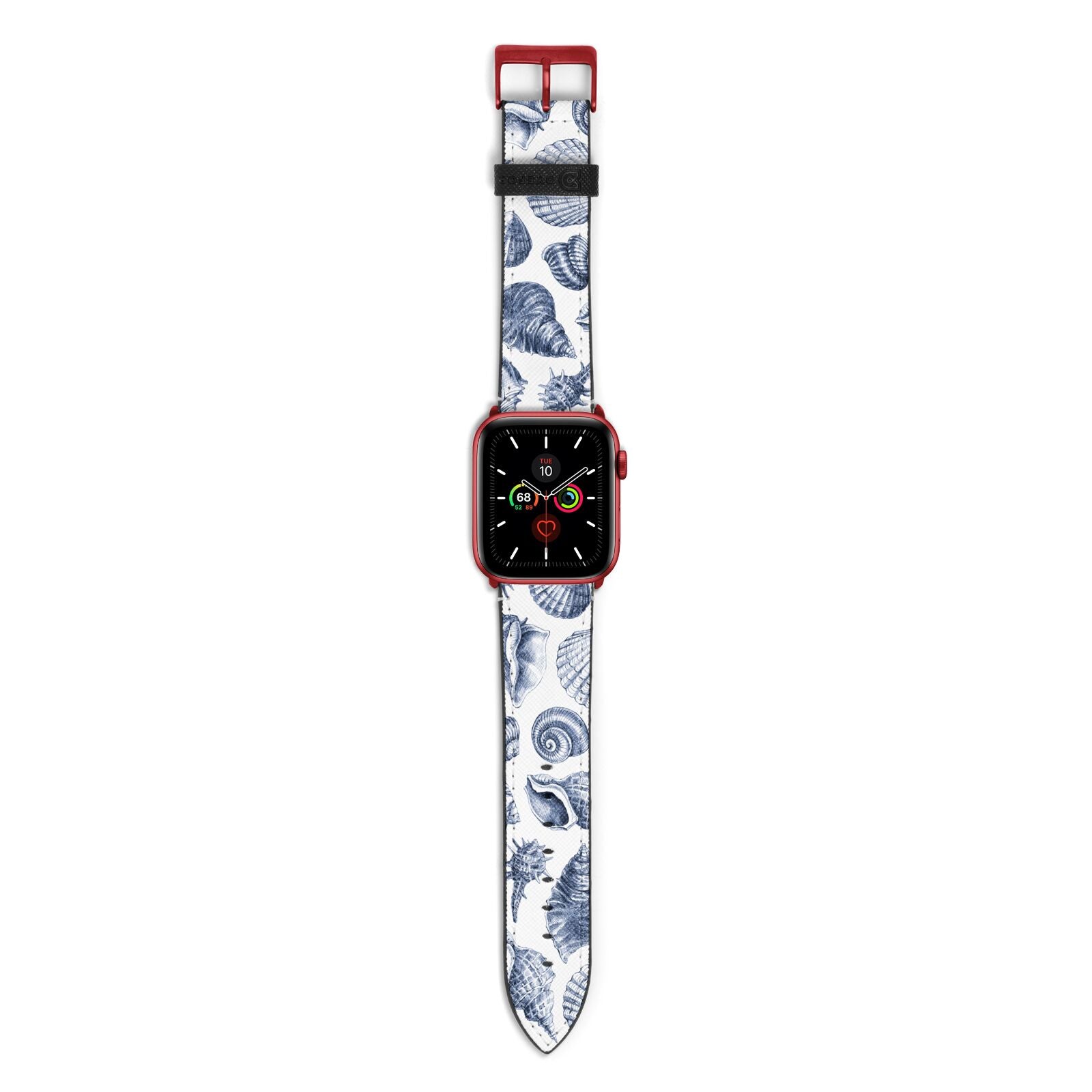 Shell Apple Watch Strap with Red Hardware