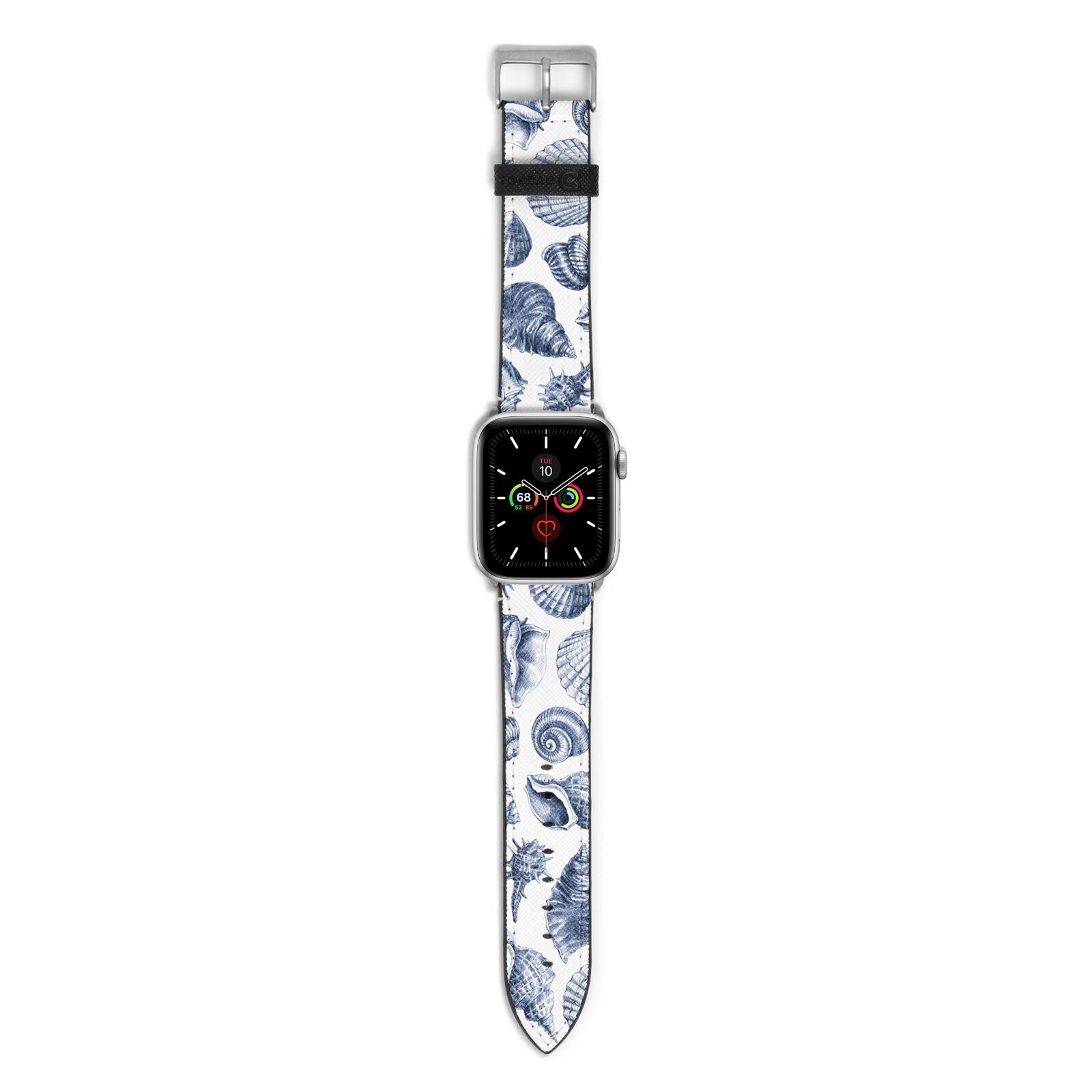 Shell Apple Watch Strap with Silver Hardware