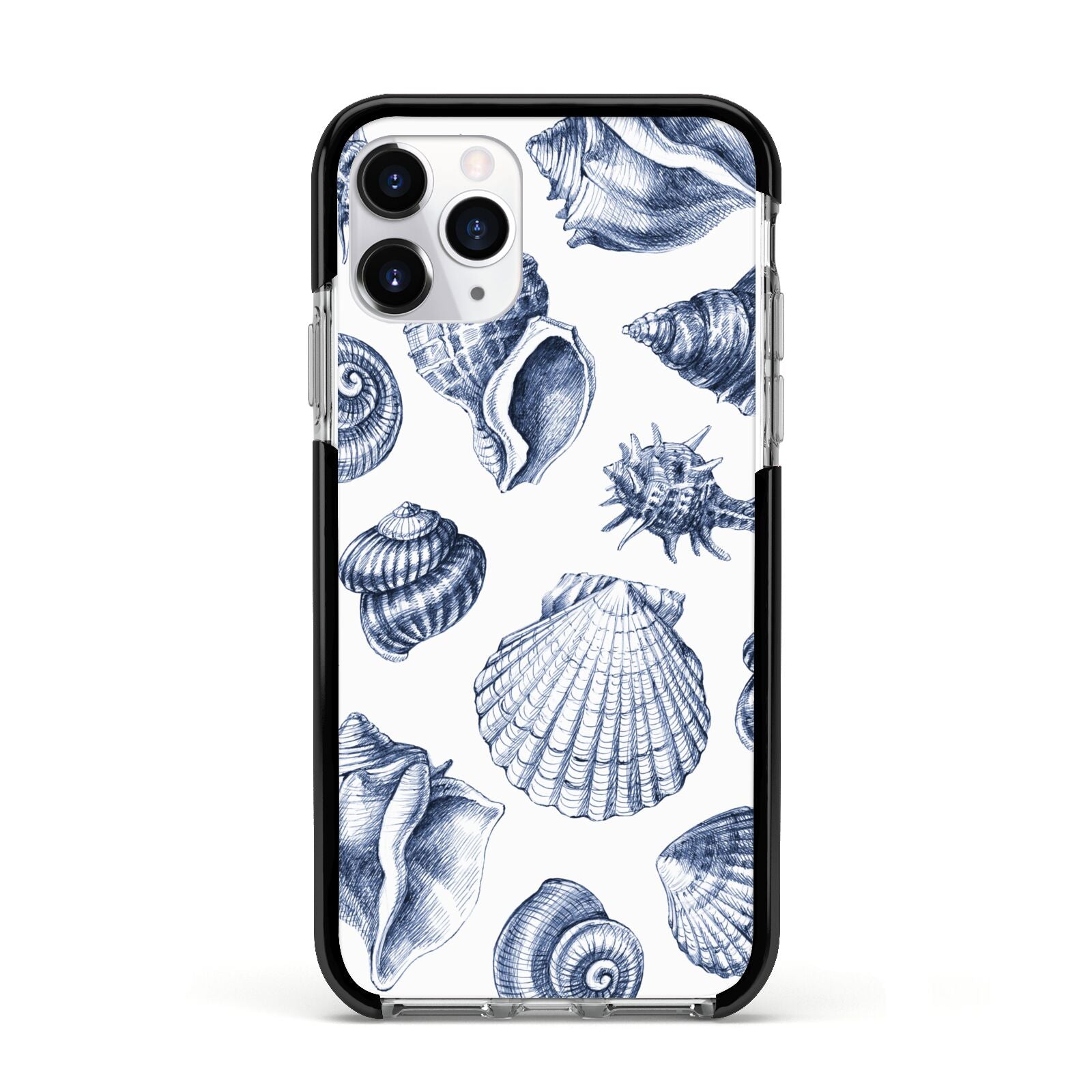 Shell Apple iPhone 11 Pro in Silver with Black Impact Case