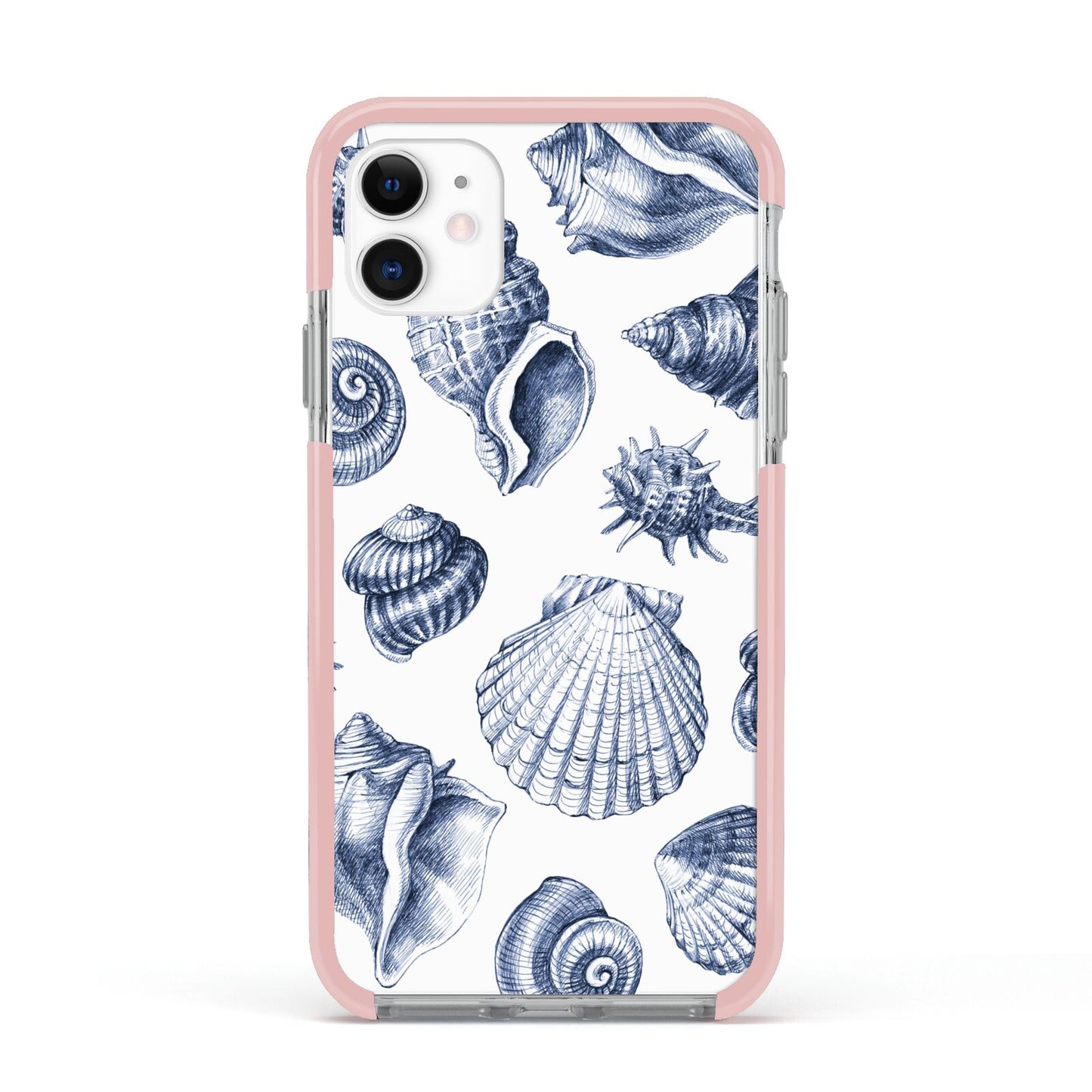 Shell Apple iPhone 11 in White with Pink Impact Case