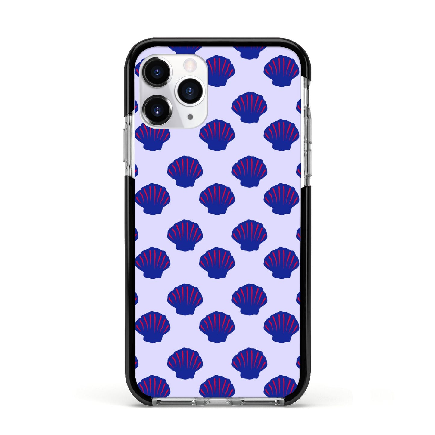 Shell Pattern Apple iPhone 11 Pro in Silver with Black Impact Case