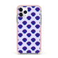 Shell Pattern Apple iPhone 11 Pro in Silver with Pink Impact Case