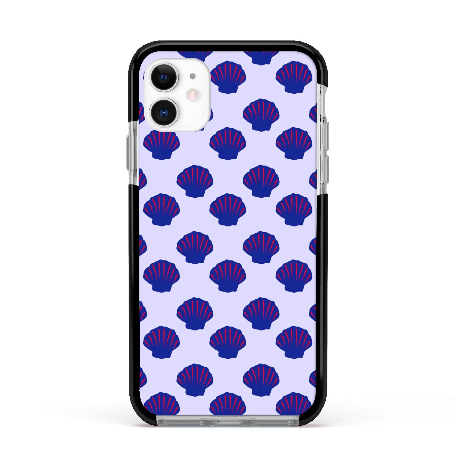 Shell Pattern Apple iPhone 11 in White with Black Impact Case