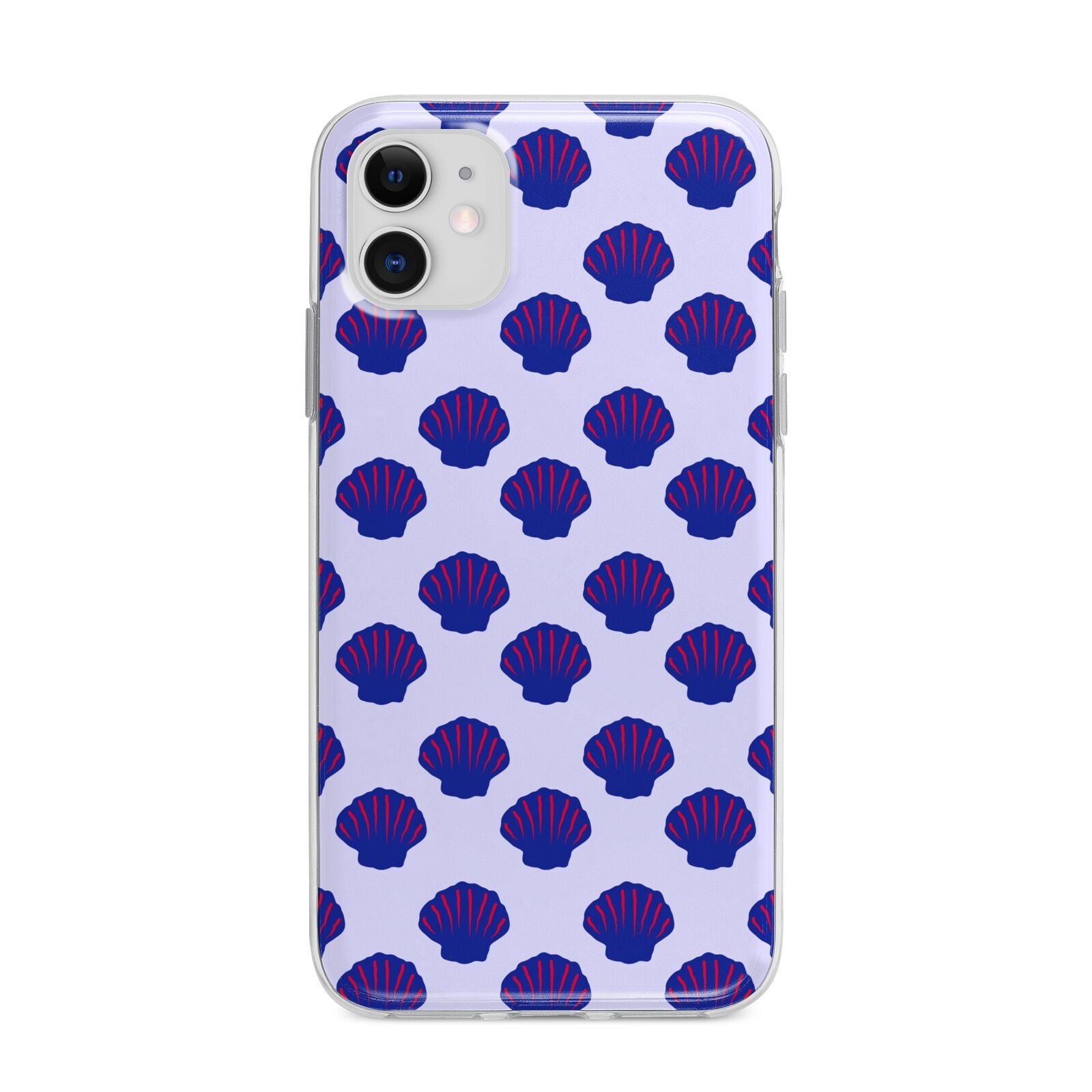 Shell Pattern Apple iPhone 11 in White with Bumper Case