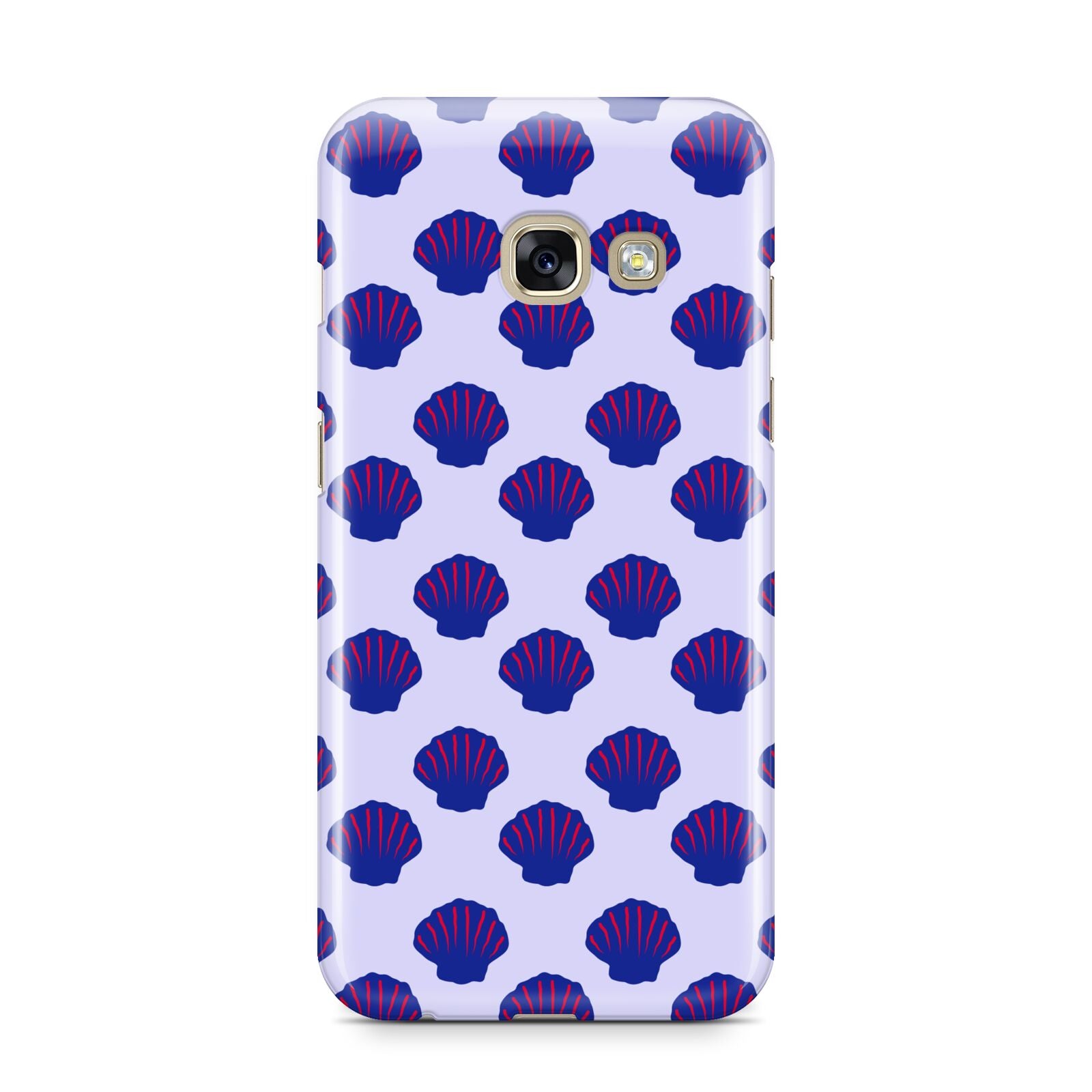 Shell Pattern Samsung Galaxy A3 2017 Case on gold phone