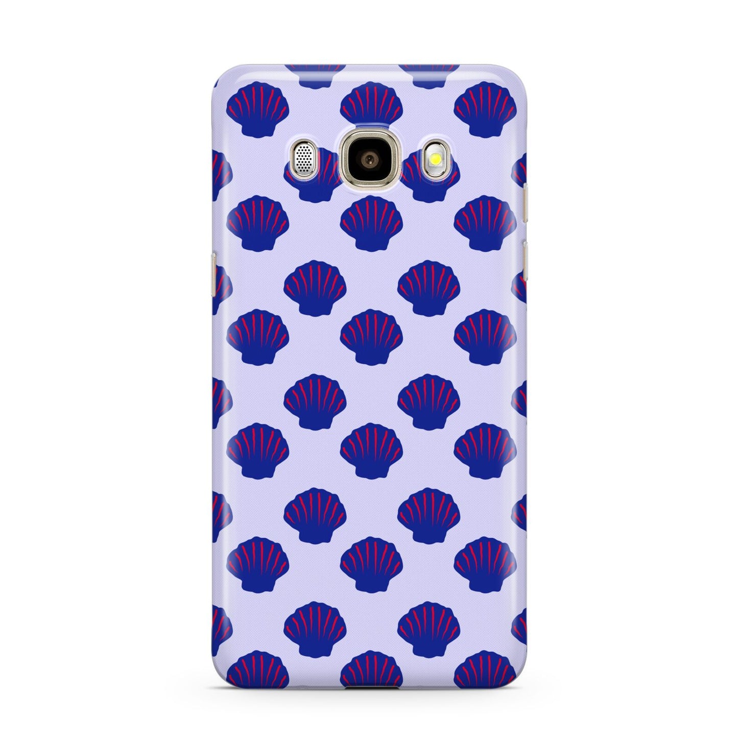 Shell Pattern Samsung Galaxy J7 2016 Case on gold phone