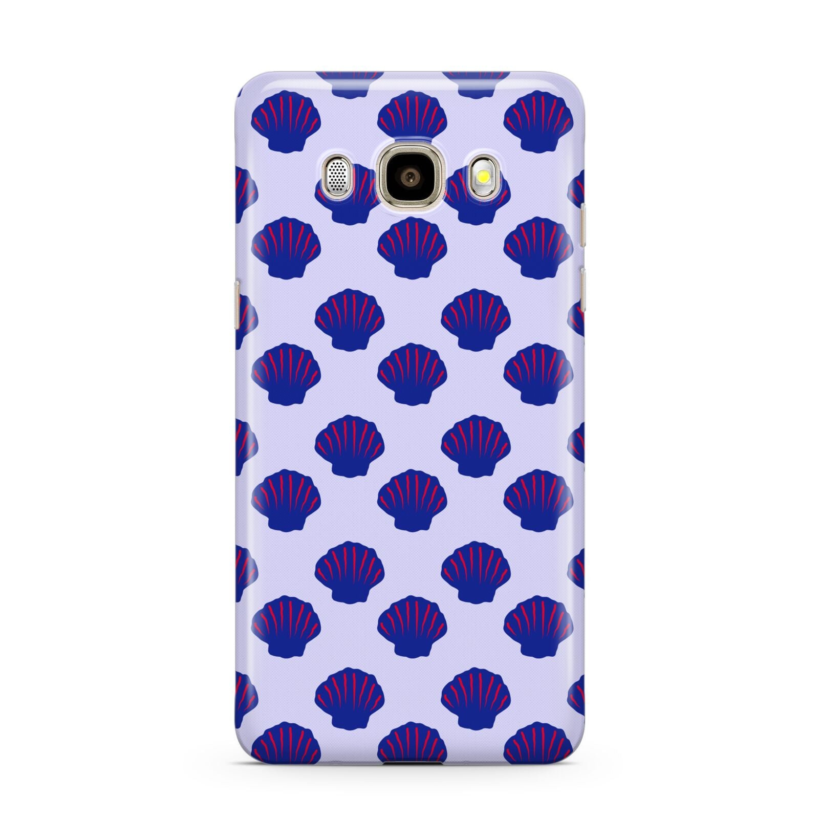 Shell Pattern Samsung Galaxy J7 2016 Case on gold phone