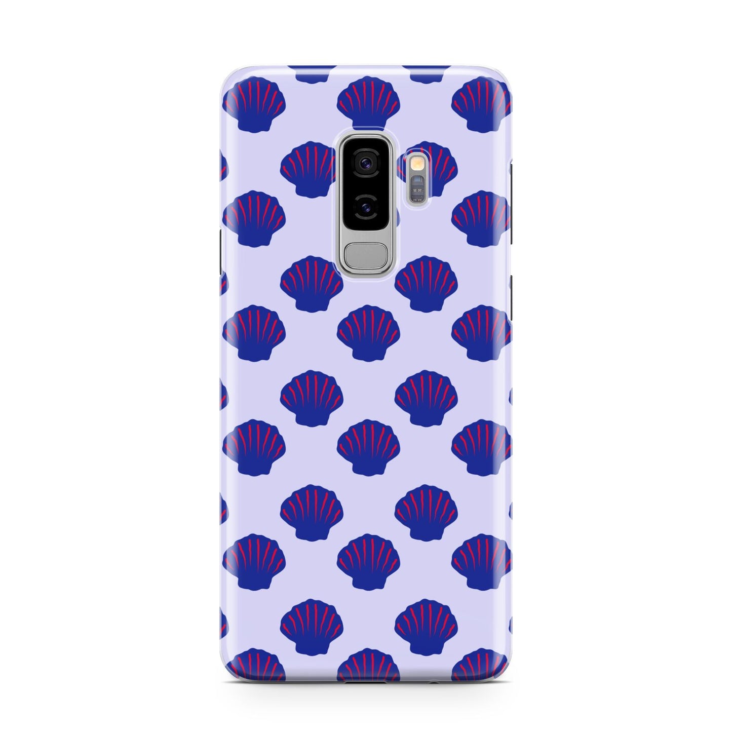 Shell Pattern Samsung Galaxy S9 Plus Case on Silver phone