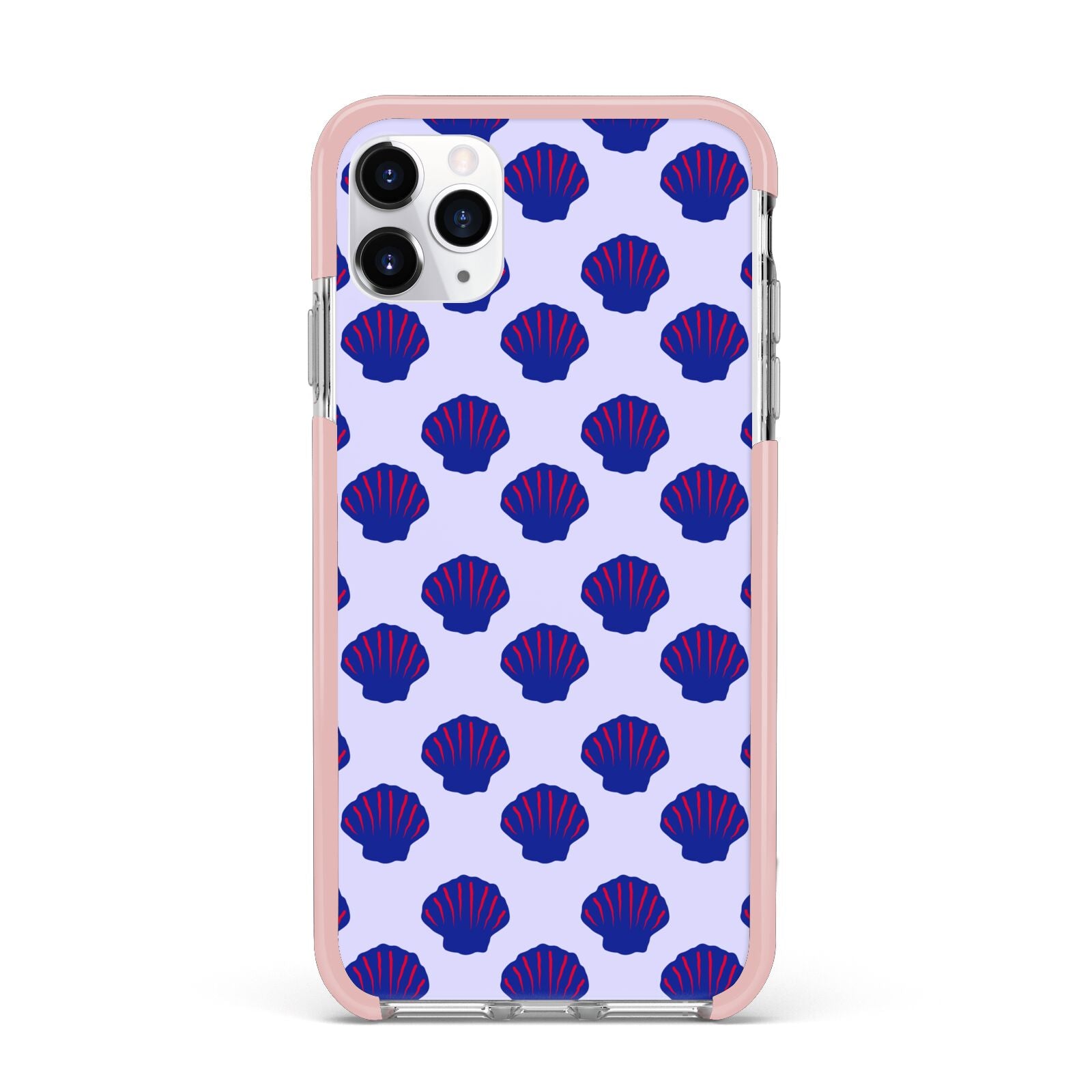 Shell Pattern iPhone 11 Pro Max Impact Pink Edge Case