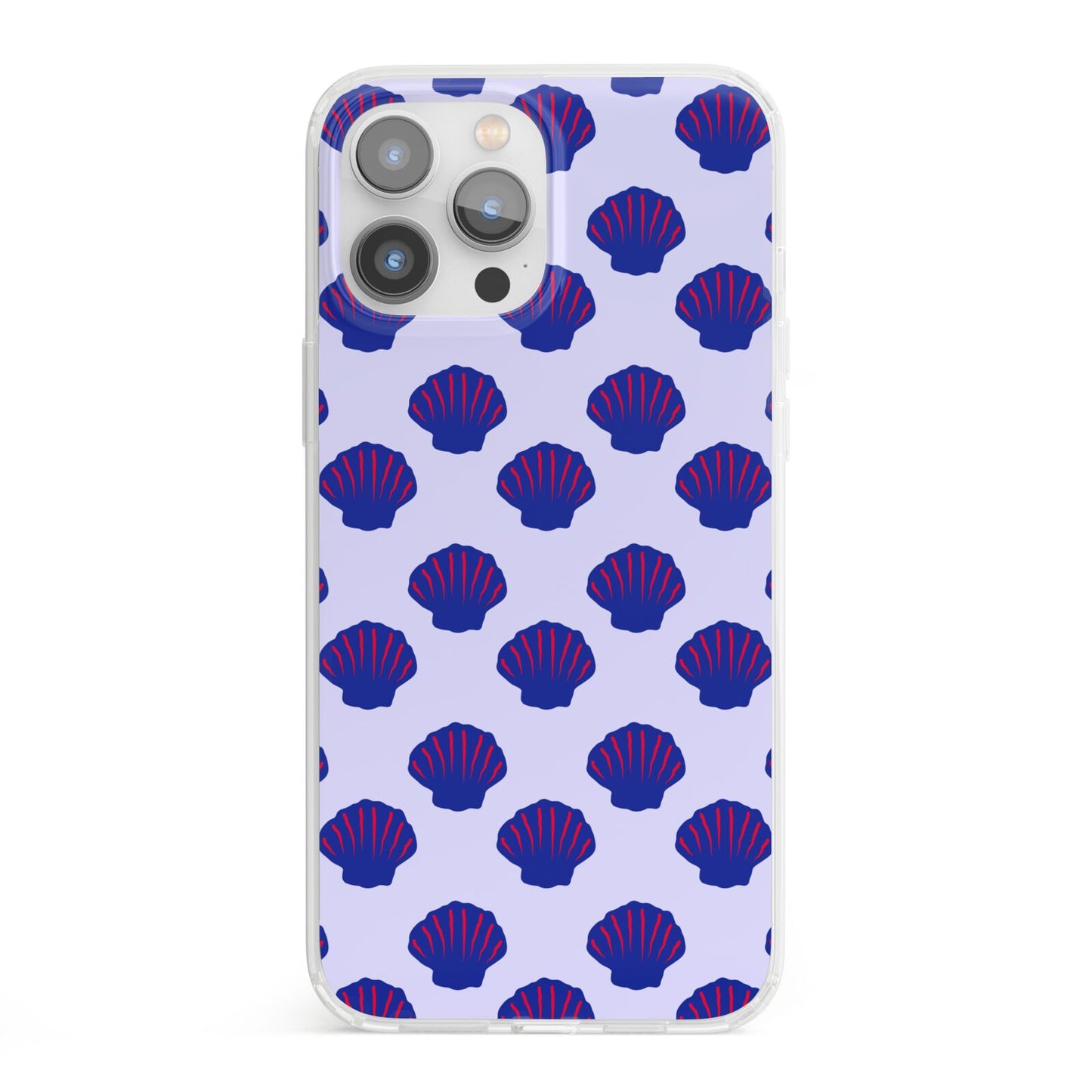 Shell Pattern iPhone 13 Pro Max Clear Bumper Case