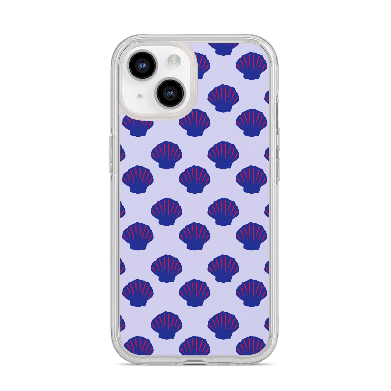 Shell Pattern iPhone 14 Clear Tough Case Starlight