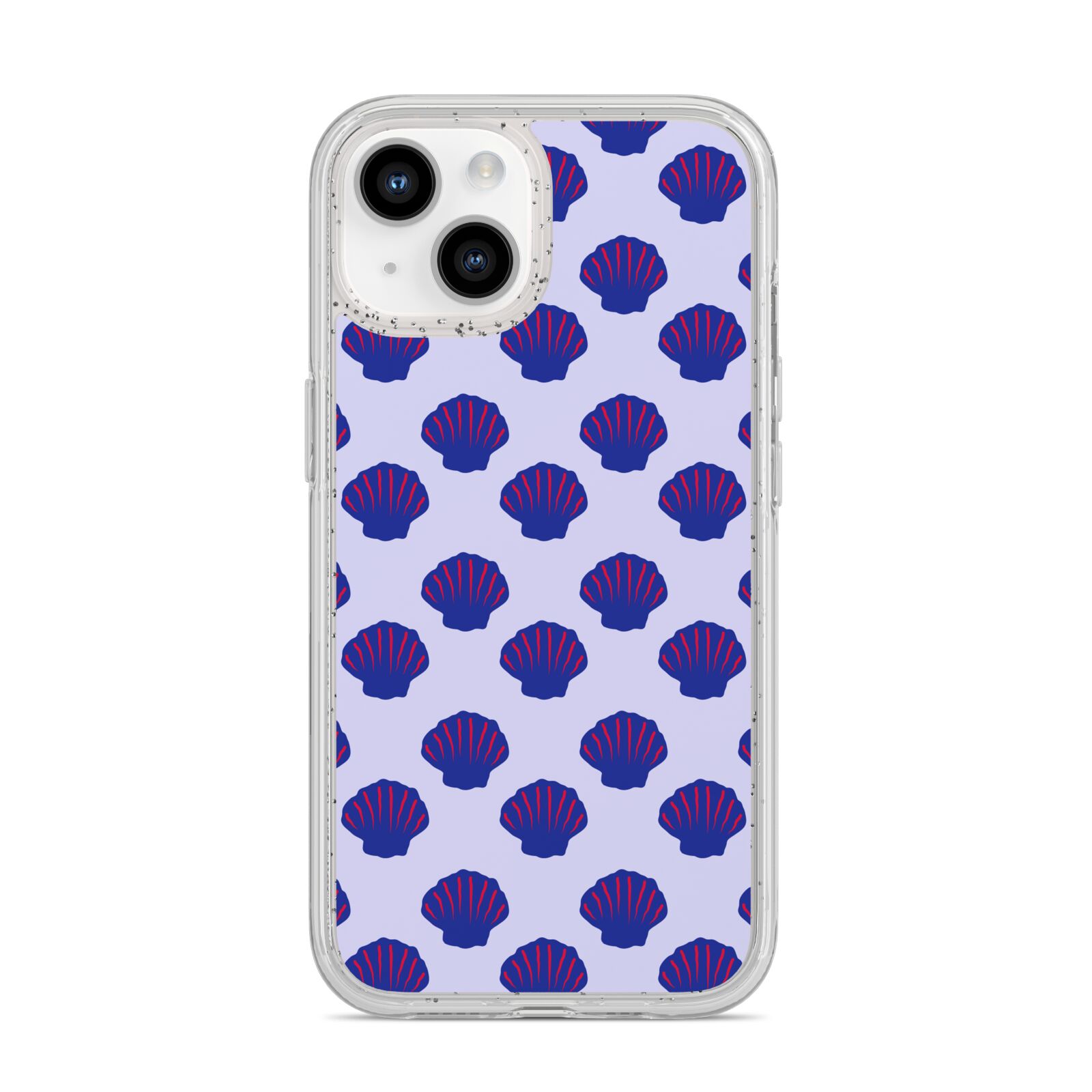 Shell Pattern iPhone 14 Glitter Tough Case Starlight