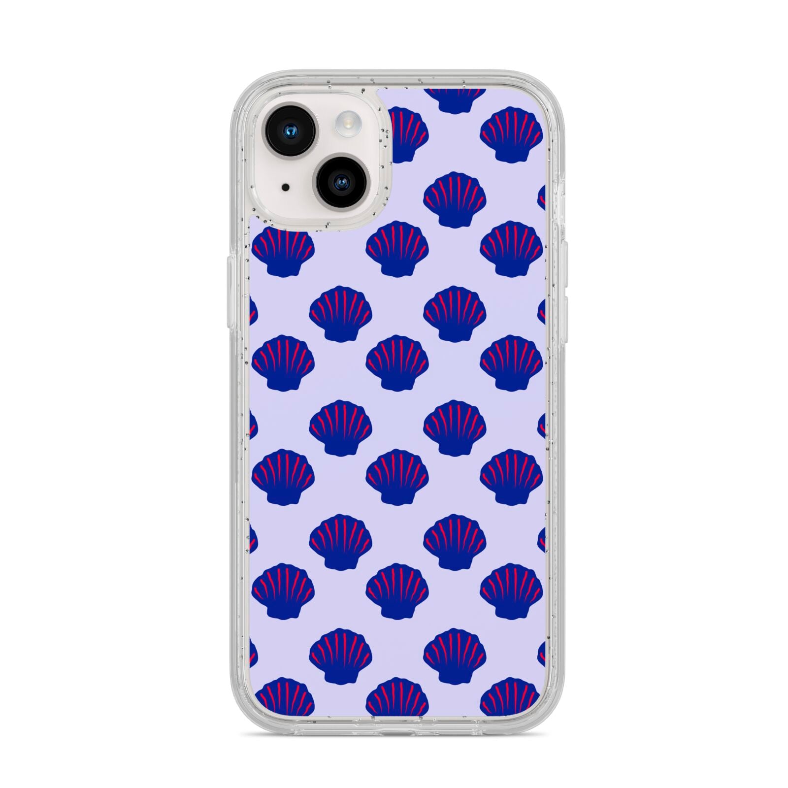 Shell Pattern iPhone 14 Plus Glitter Tough Case Starlight