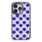 Shell Pattern iPhone 14 Pro Black Impact Case on Silver phone