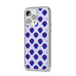 Shell Pattern iPhone 14 Pro Max Clear Tough Case Silver Angled Image