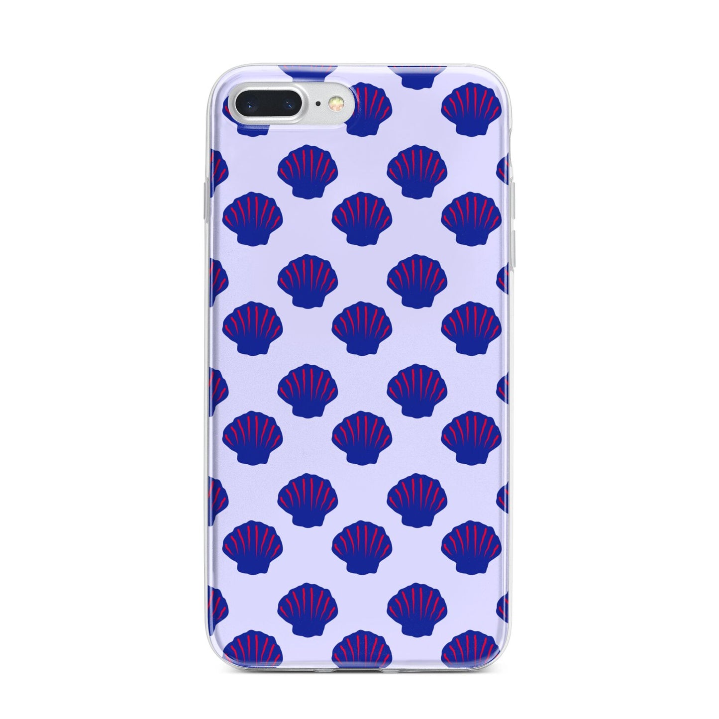 Shell Pattern iPhone 7 Plus Bumper Case on Silver iPhone