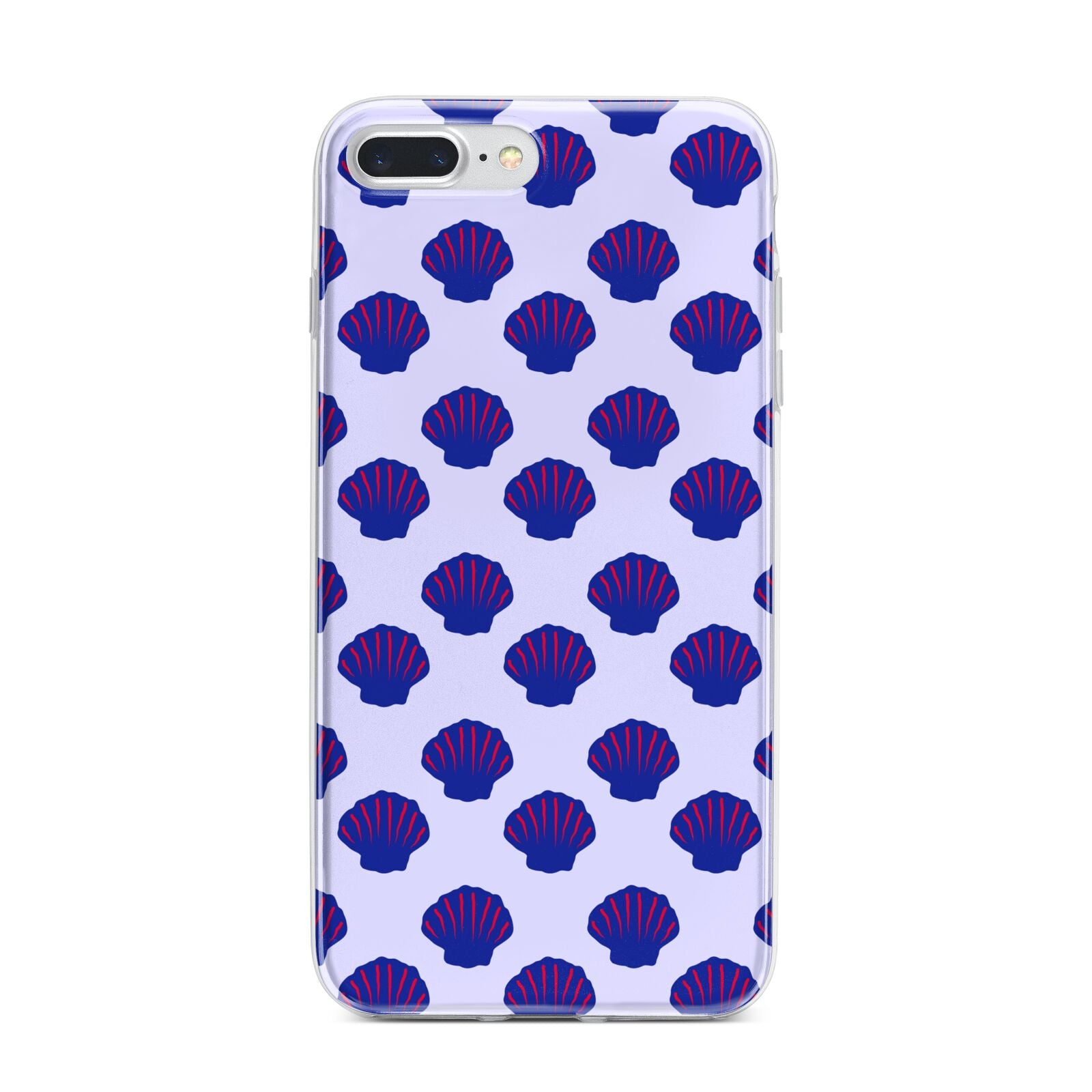 Shell Pattern iPhone 7 Plus Bumper Case on Silver iPhone