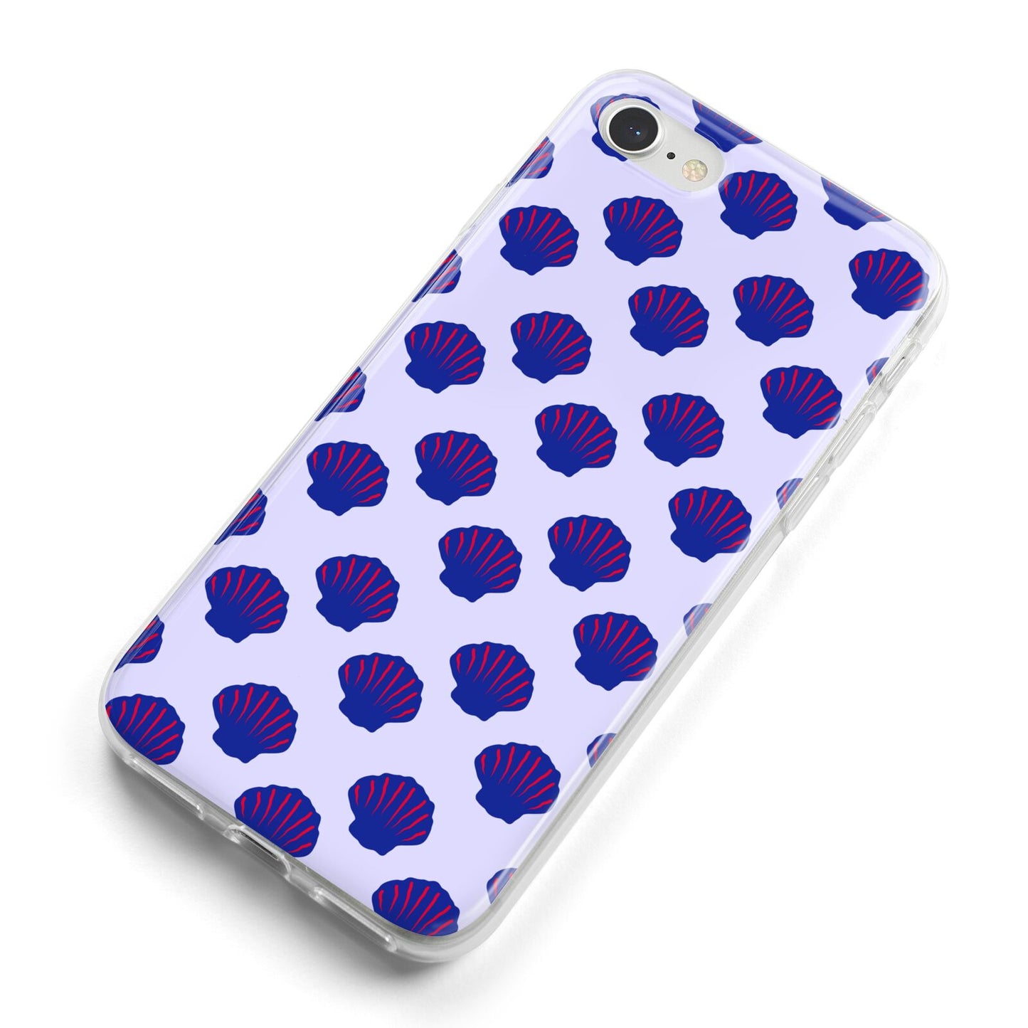 Shell Pattern iPhone 8 Bumper Case on Silver iPhone Alternative Image