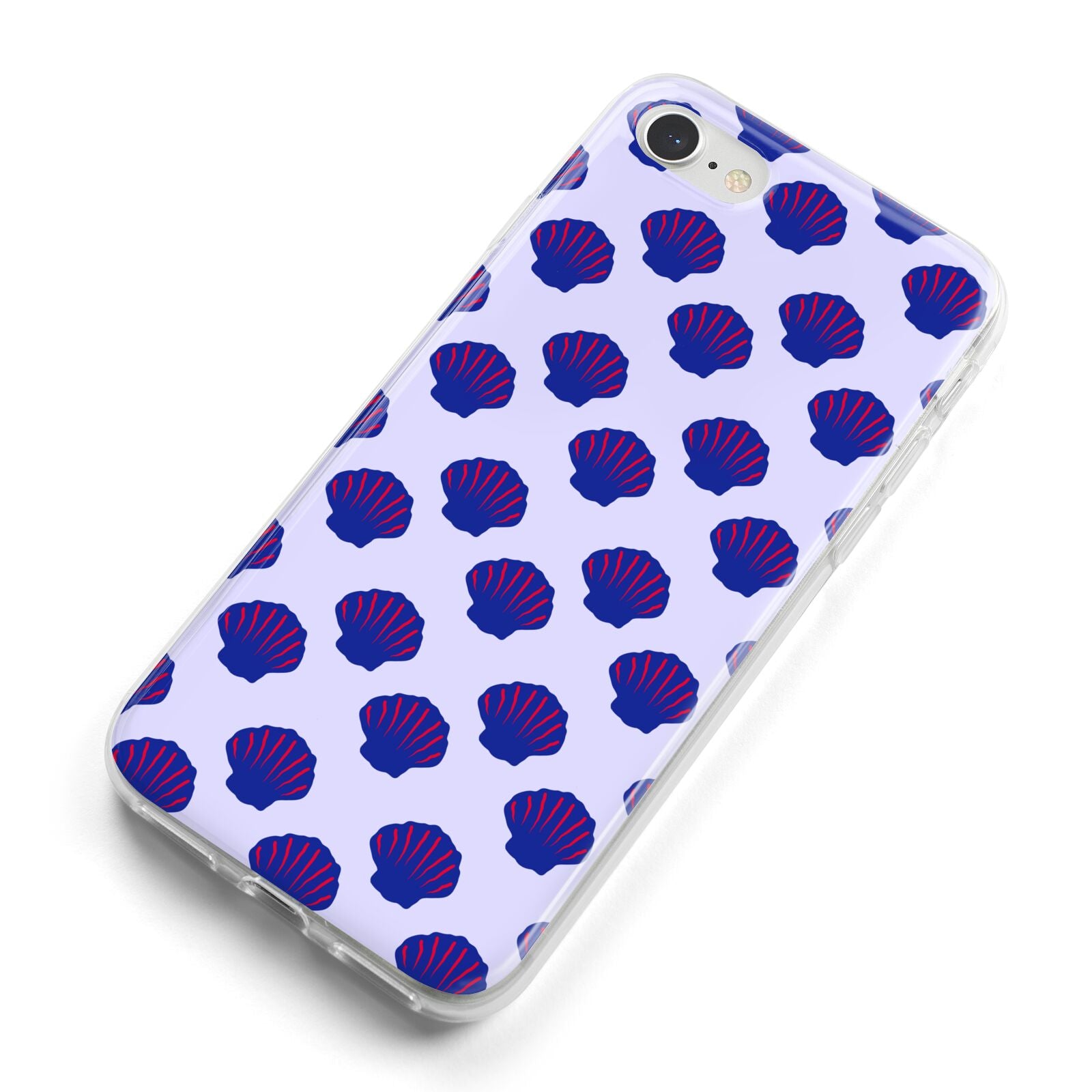 Shell Pattern iPhone 8 Bumper Case on Silver iPhone Alternative Image