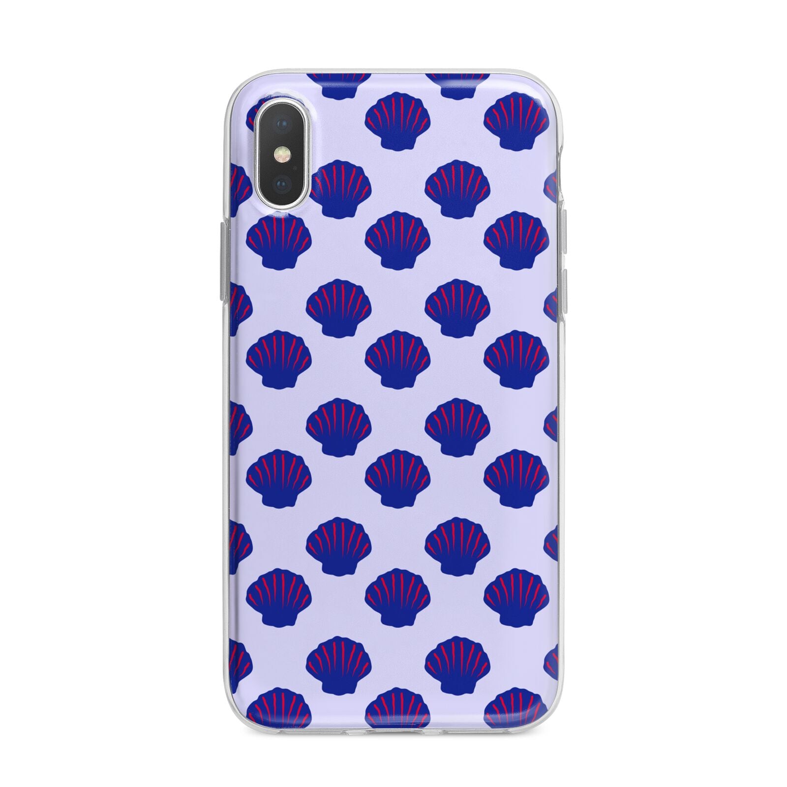 Shell Pattern iPhone X Bumper Case on Silver iPhone Alternative Image 1