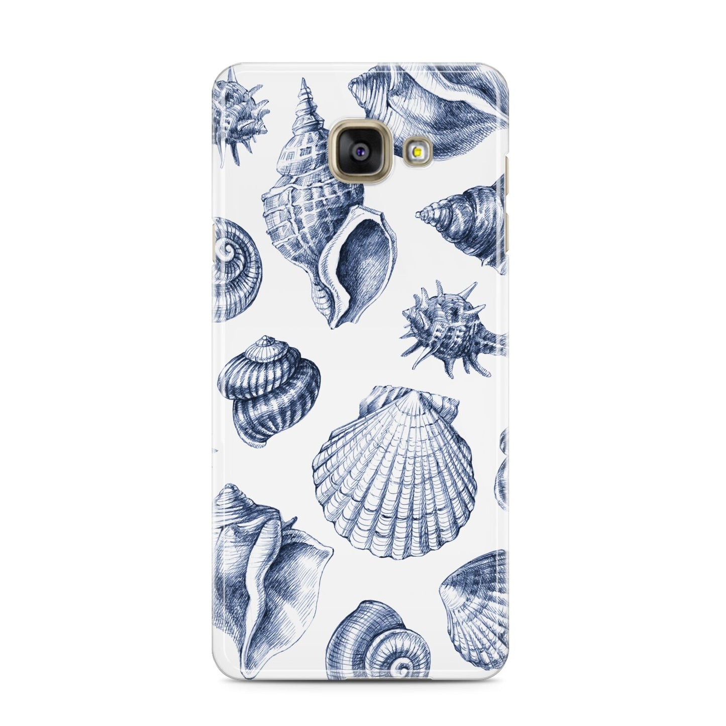 Shell Samsung Galaxy A3 2016 Case on gold phone