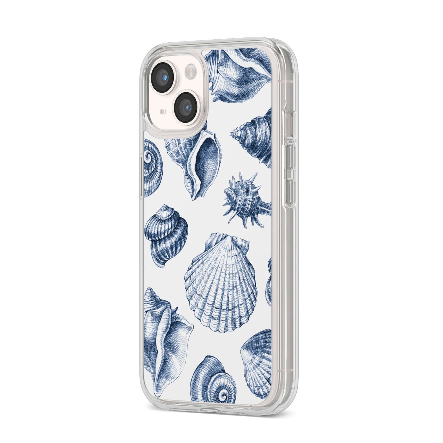 Shell iPhone 14 Clear Tough Case Starlight Angled Image