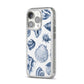 Shell iPhone 14 Pro Glitter Tough Case Silver Angled Image