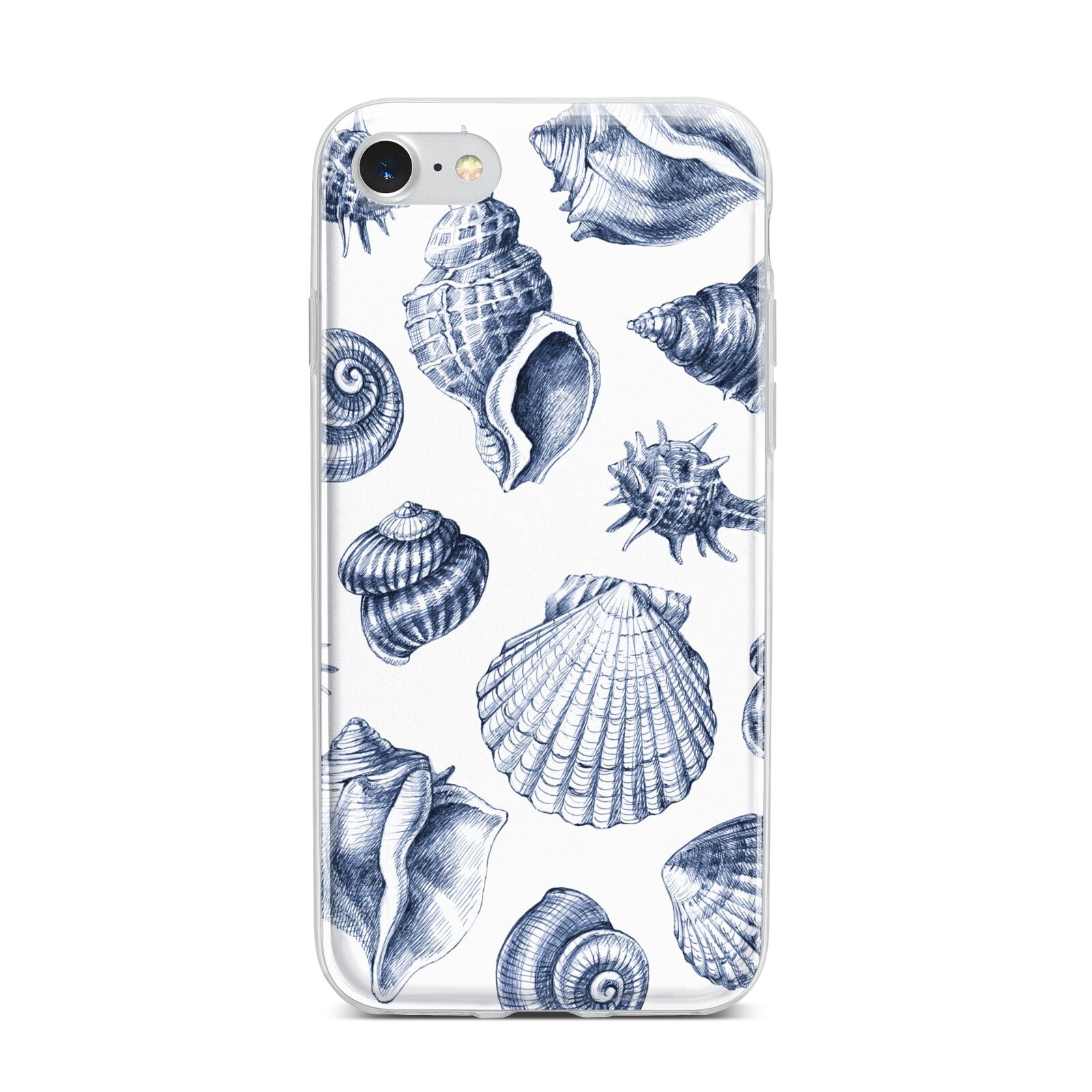 Shell iPhone 7 Bumper Case on Silver iPhone
