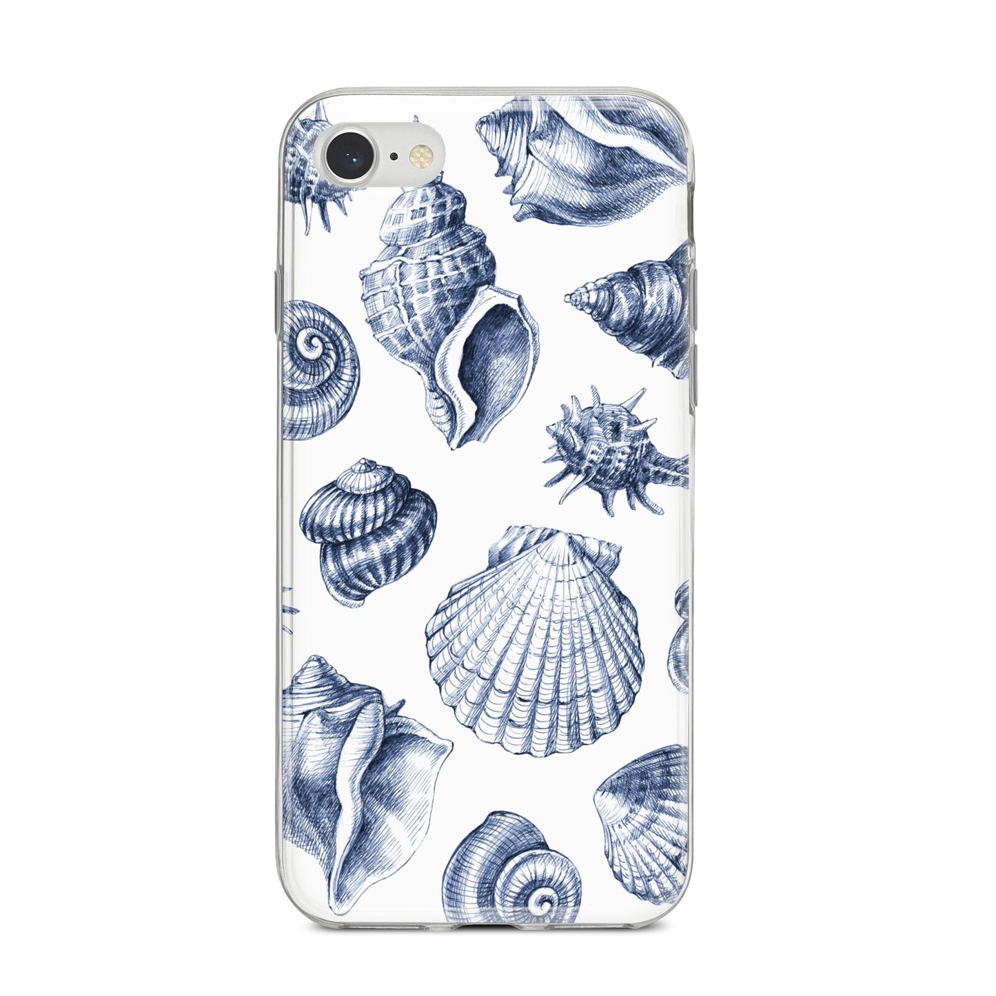 Shell iPhone 8 Bumper Case on Silver iPhone
