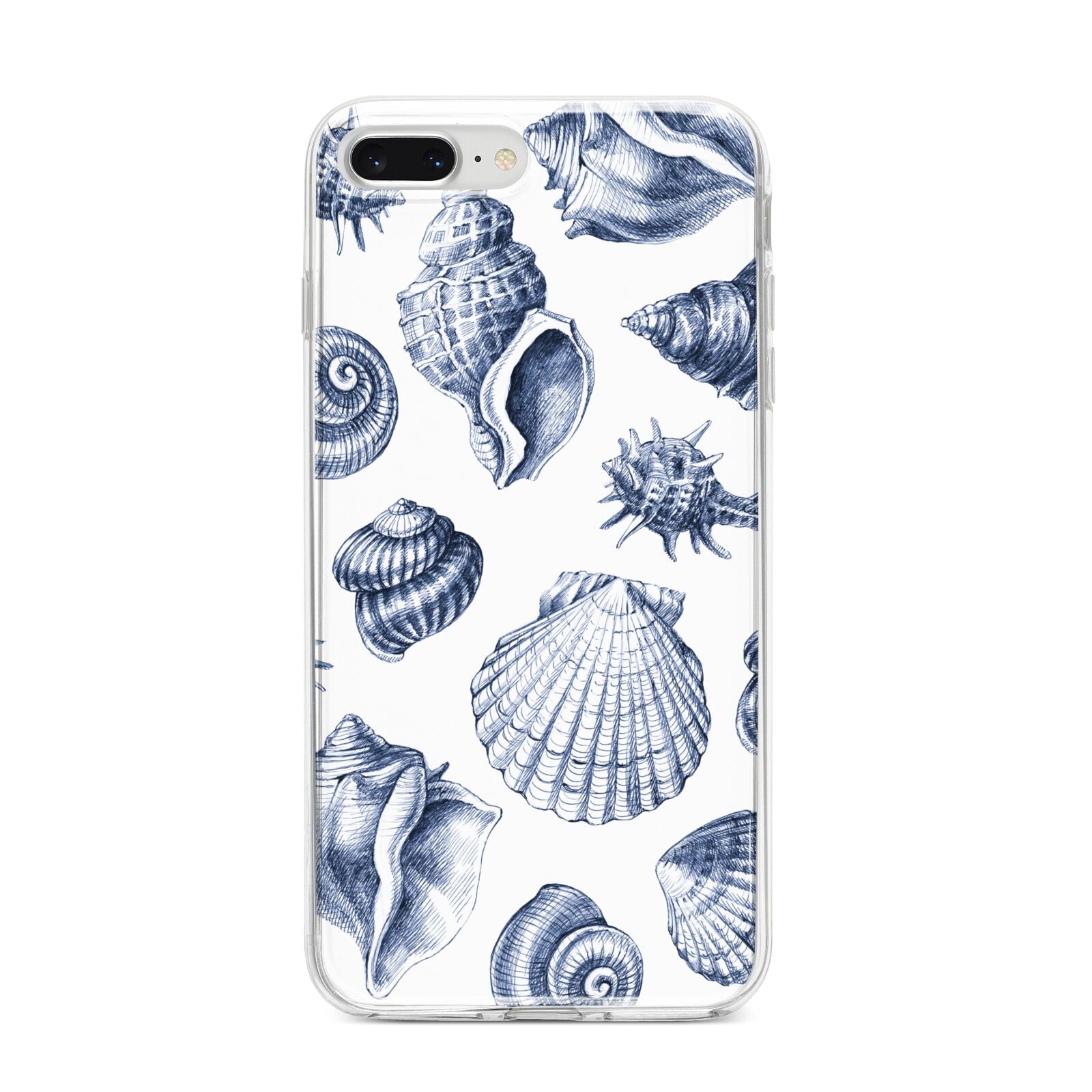 Shell iPhone 8 Plus Bumper Case on Silver iPhone