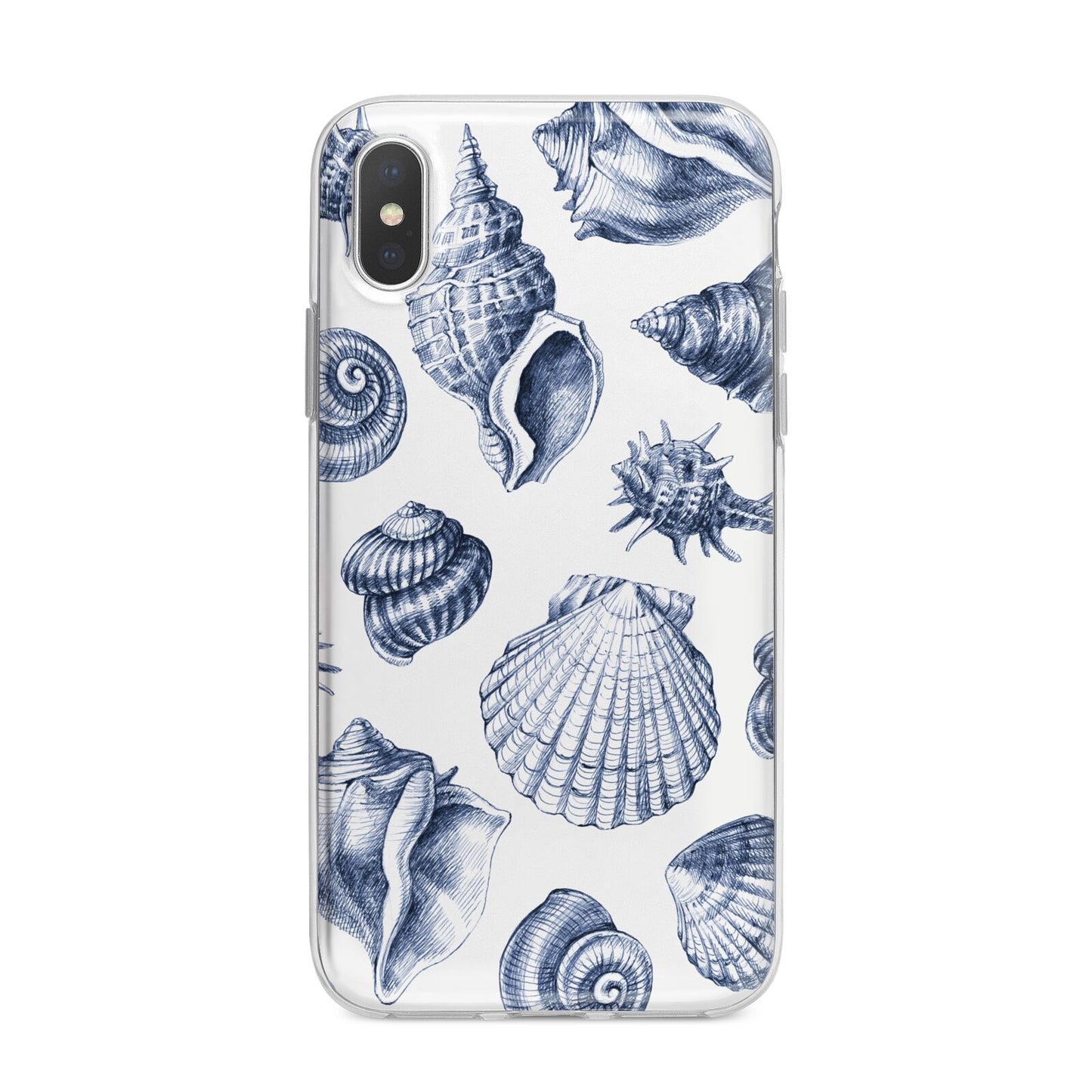 Shell iPhone X Bumper Case on Silver iPhone Alternative Image 1