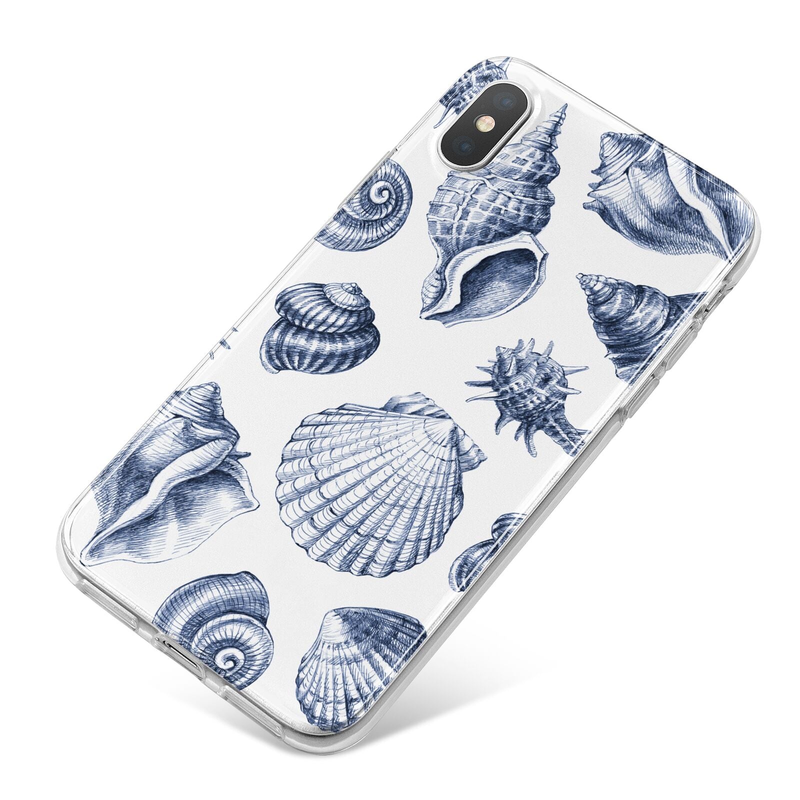Shell iPhone X Bumper Case on Silver iPhone