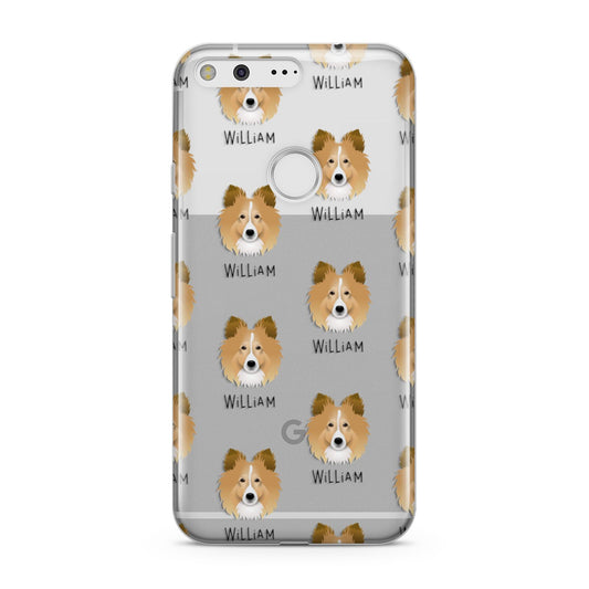 Shetland Sheepdog Icon with Name Google Pixel Case