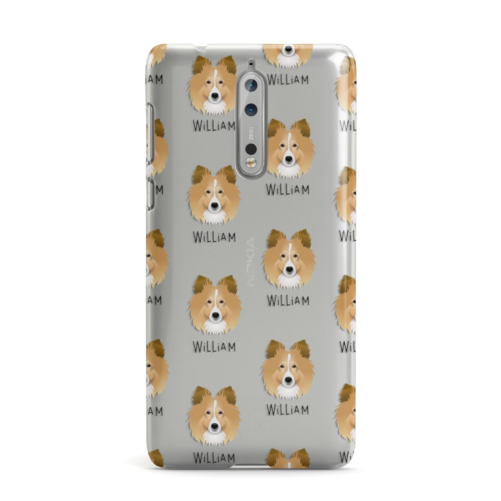 Shetland Sheepdog Icon with Name Nokia Case