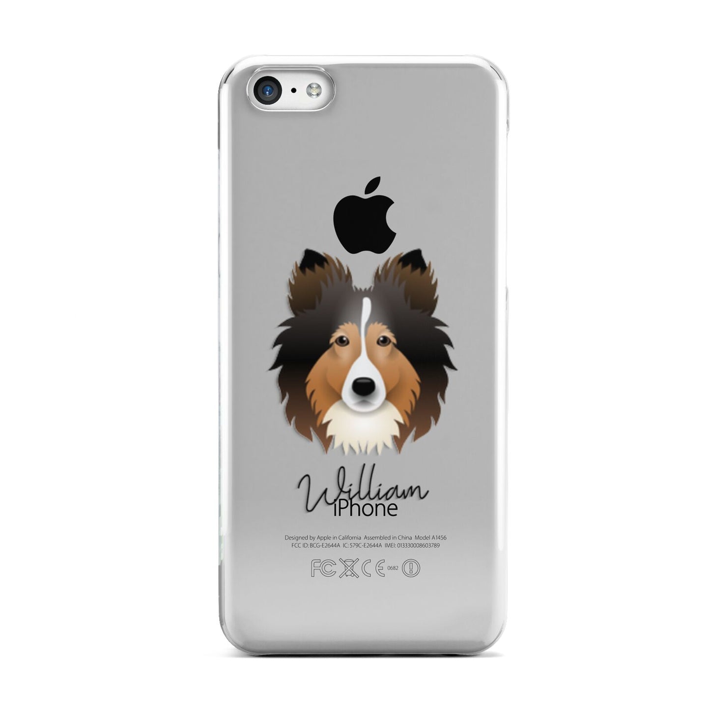 Shetland Sheepdog Personalised Apple iPhone 5c Case