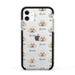 Shih Poo Icon with Name Apple iPhone 11 in White with Black Impact Case