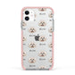 Shih Poo Icon with Name Apple iPhone 11 in White with Pink Impact Case