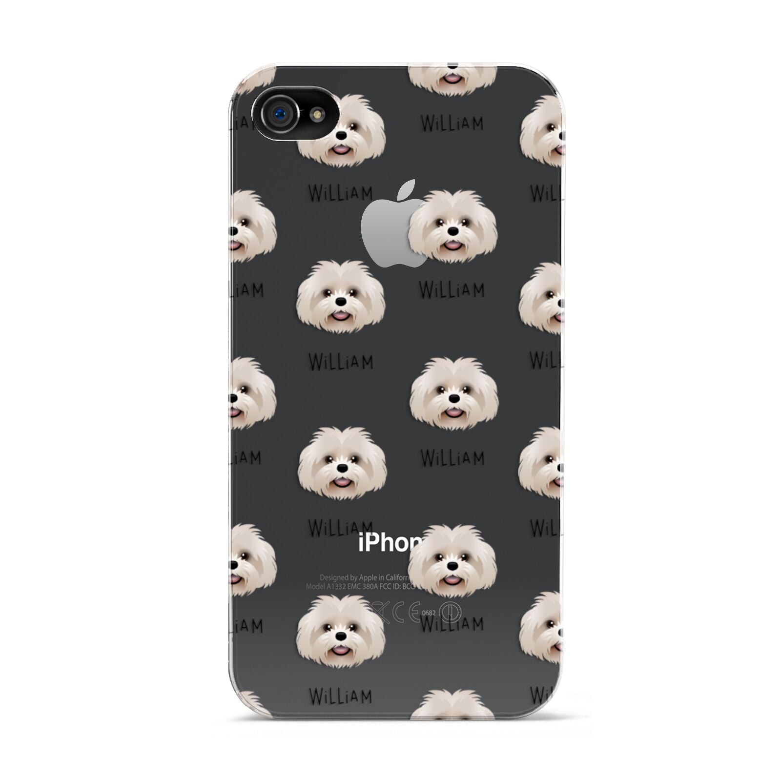 Shih Poo Icon with Name Apple iPhone 4s Case