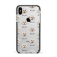 Shih Poo Icon with Name Apple iPhone Xs Max Impact Case Black Edge on Silver Phone