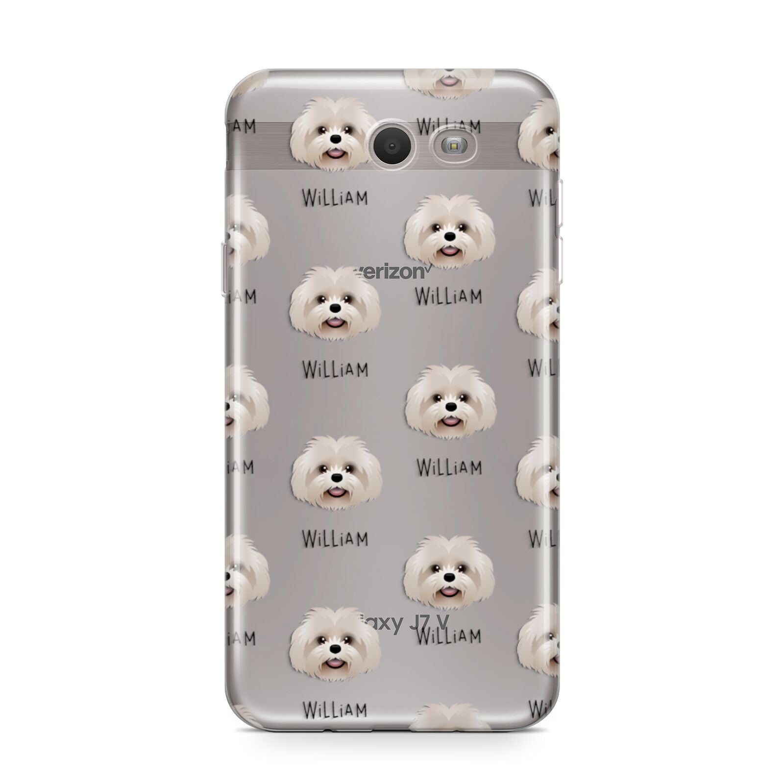 Shih Poo Icon with Name Samsung Galaxy J7 2017 Case