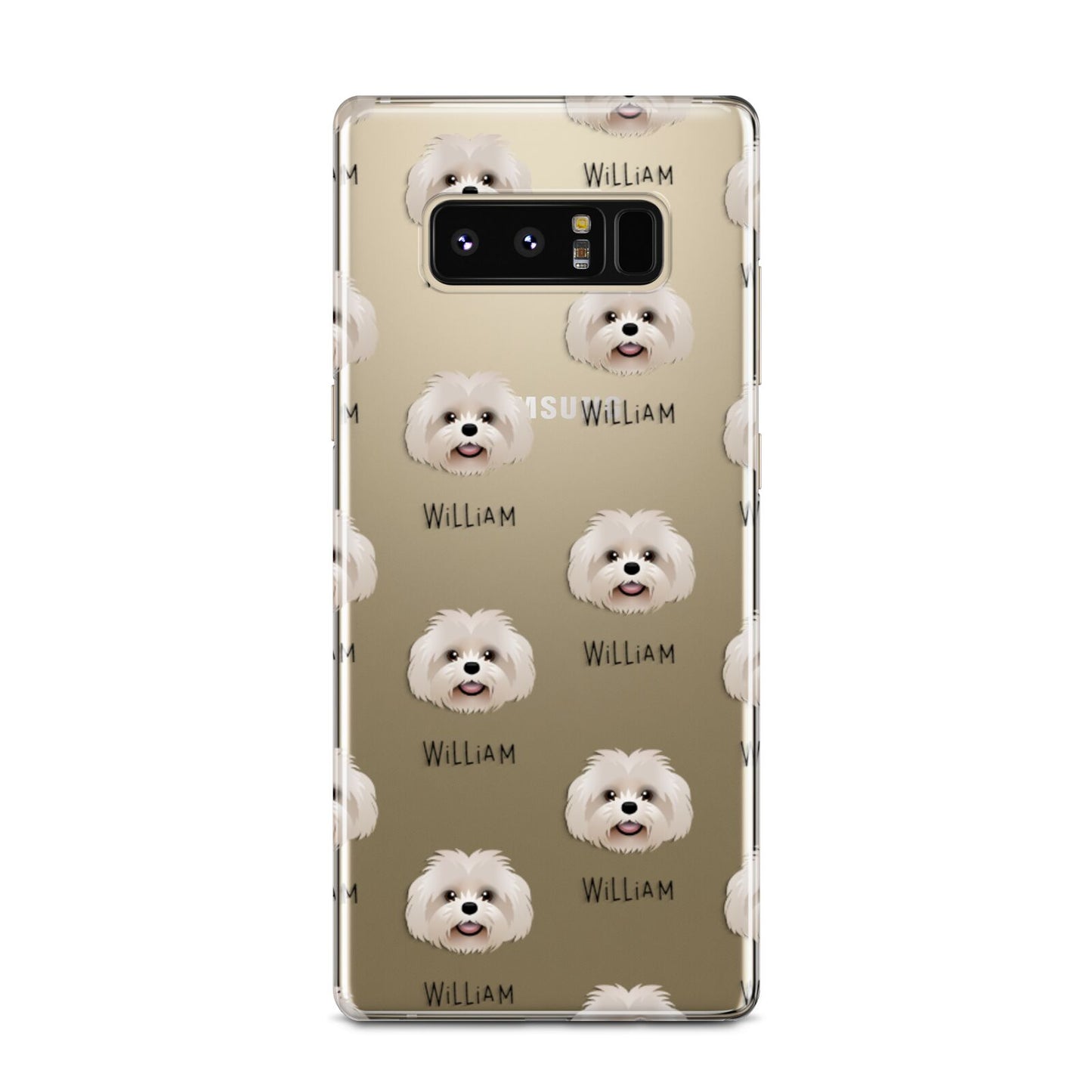 Shih Poo Icon with Name Samsung Galaxy Note 8 Case