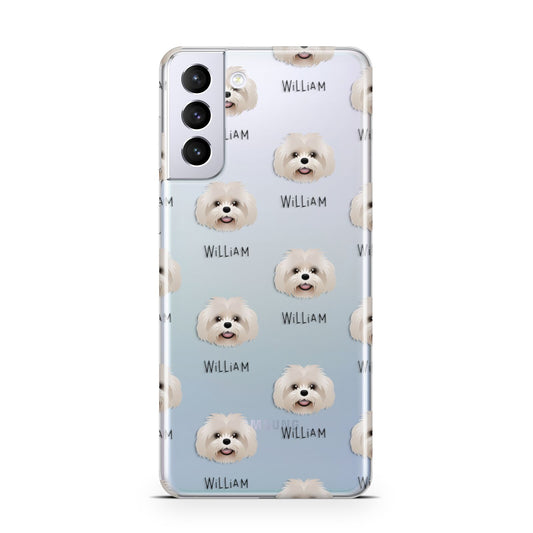 Shih Poo Icon with Name Samsung S21 Plus Phone Case