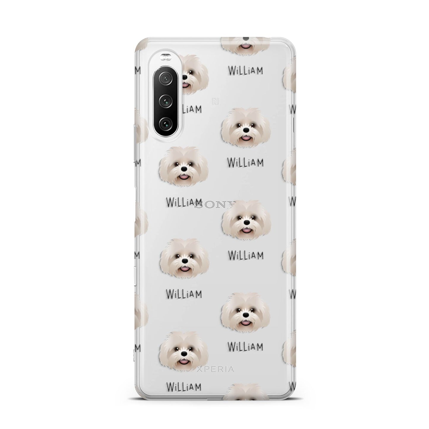 Shih Poo Icon with Name Sony Xperia 10 III Case
