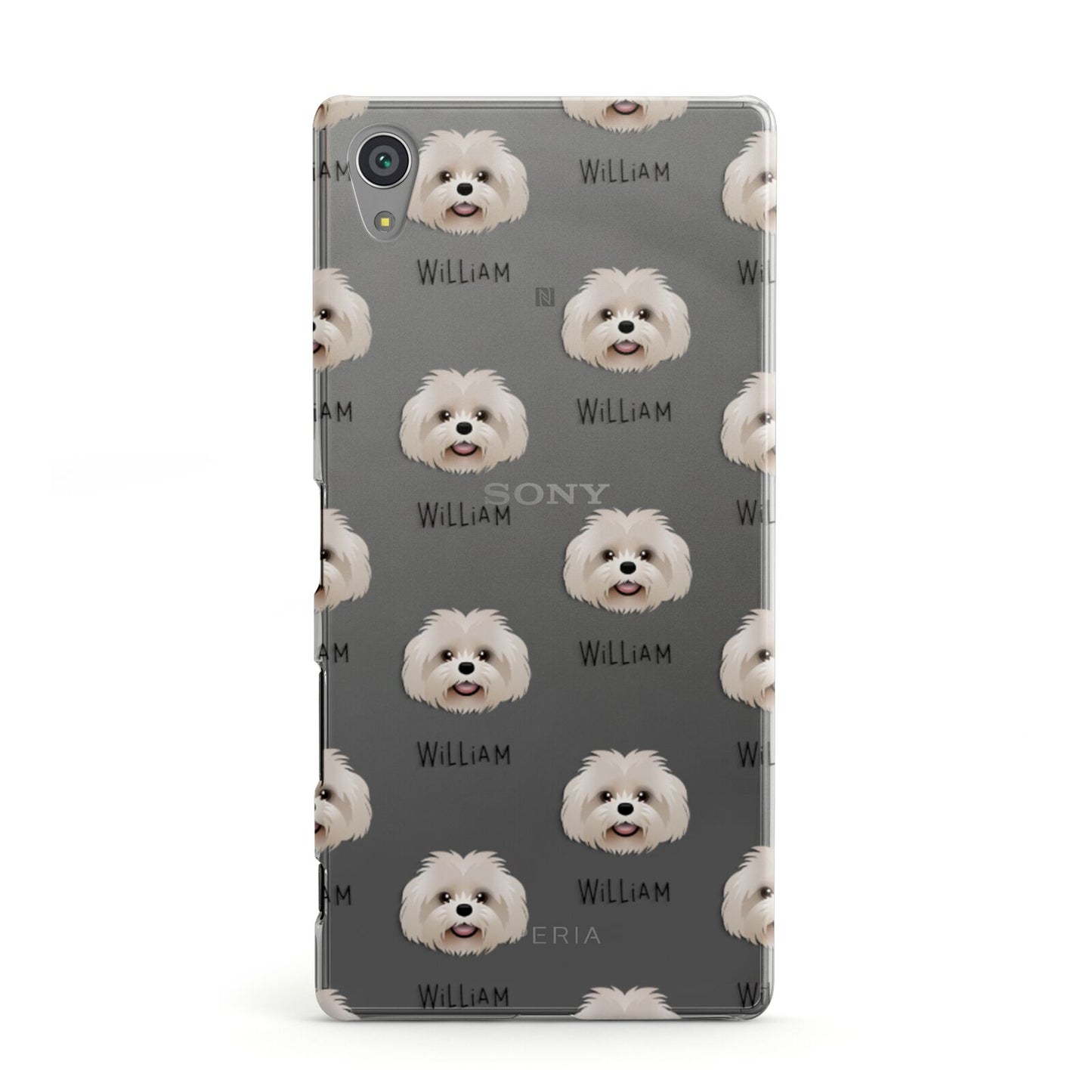 Shih Poo Icon with Name Sony Xperia Case