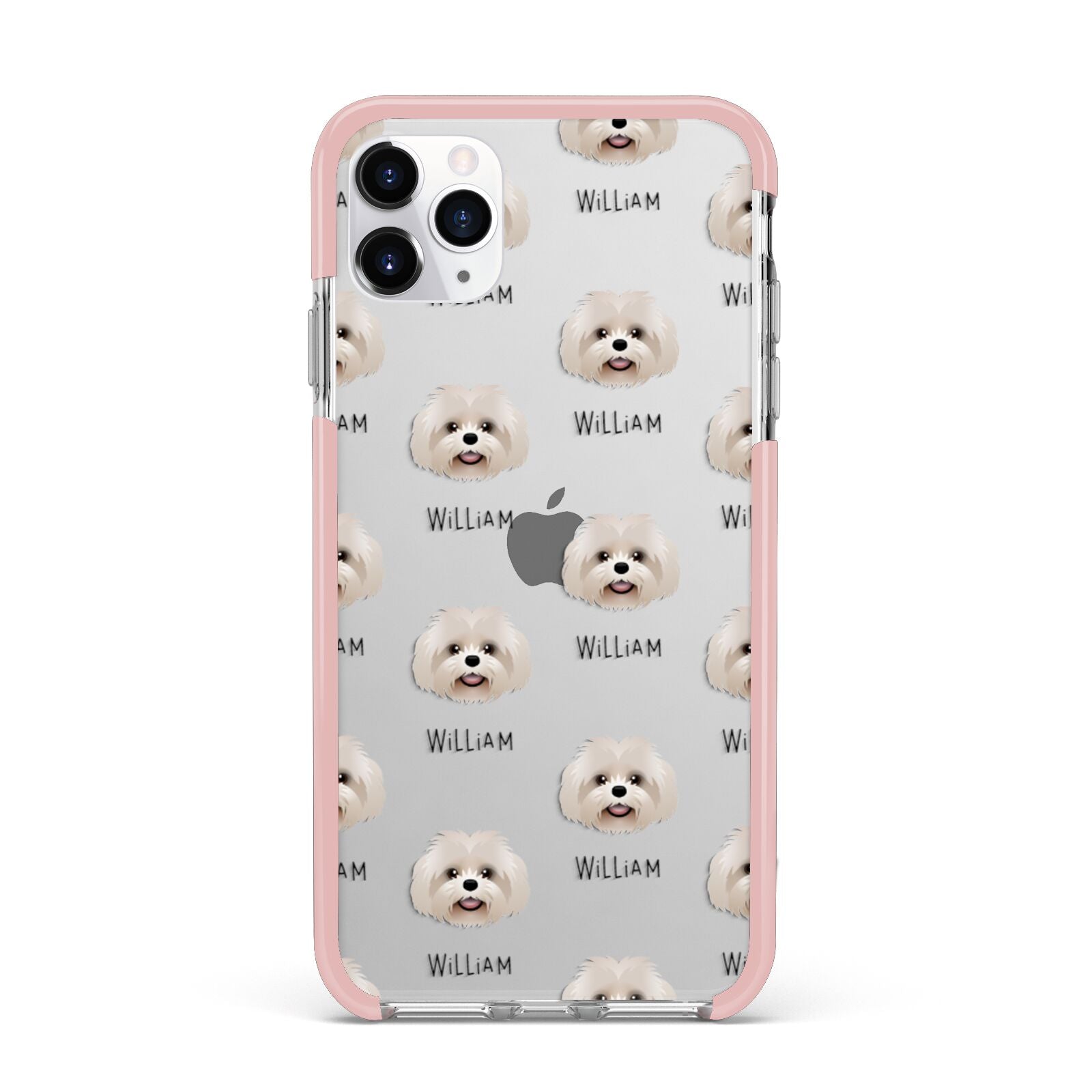 Shih Poo Icon with Name iPhone 11 Pro Max Impact Pink Edge Case