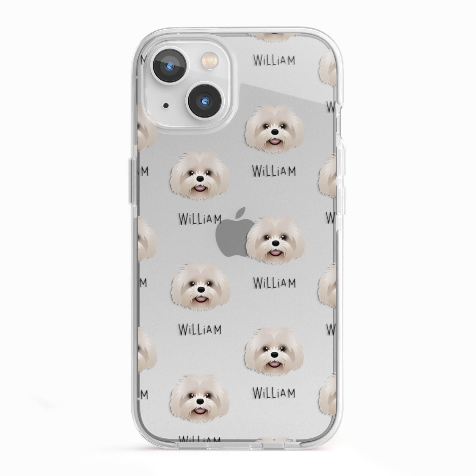 Shih Poo Icon with Name iPhone 13 TPU Impact Case with White Edges
